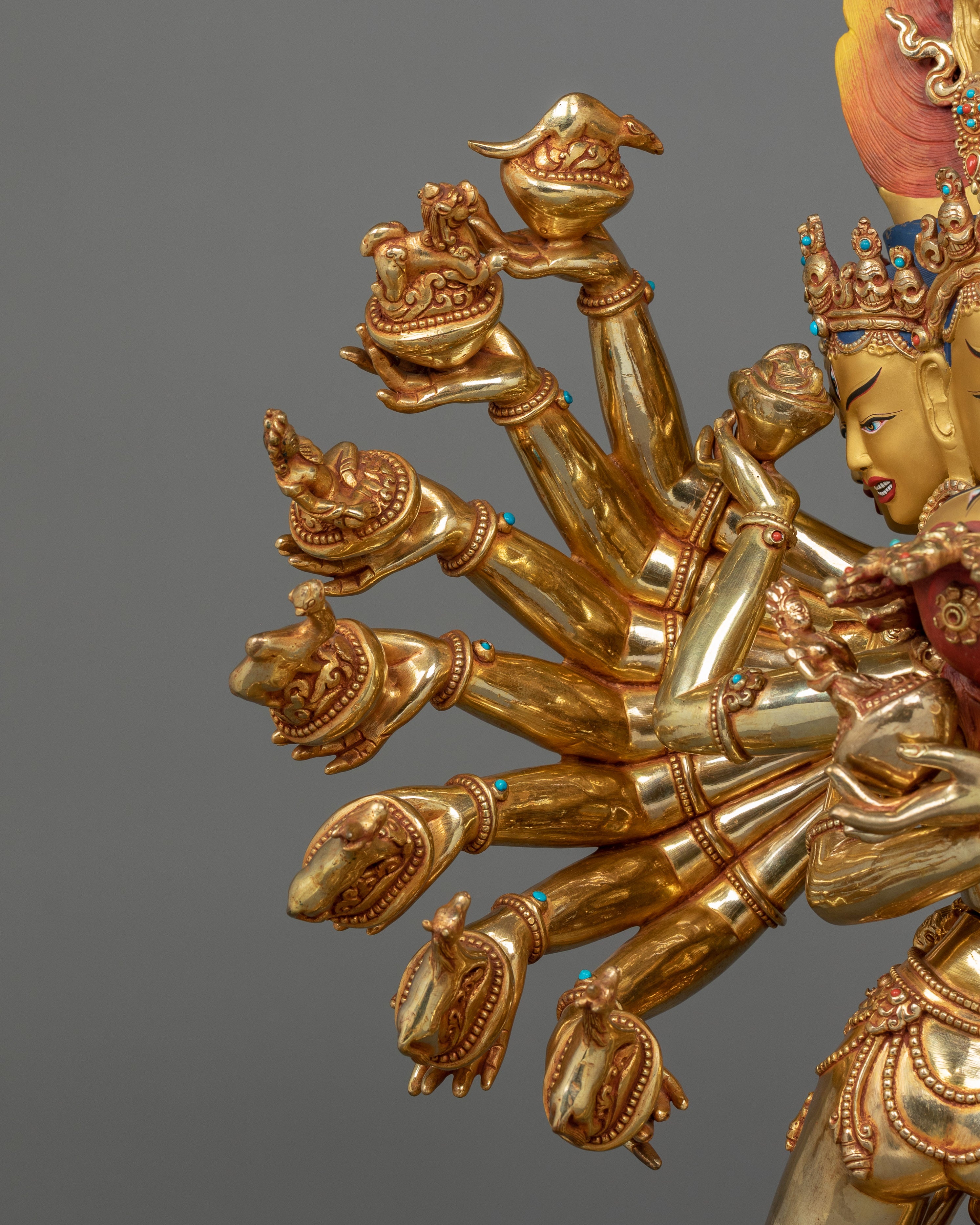 Tibetan Yidam Deity Hevajra Statue | Union of Supreme Wisdom and Compassion