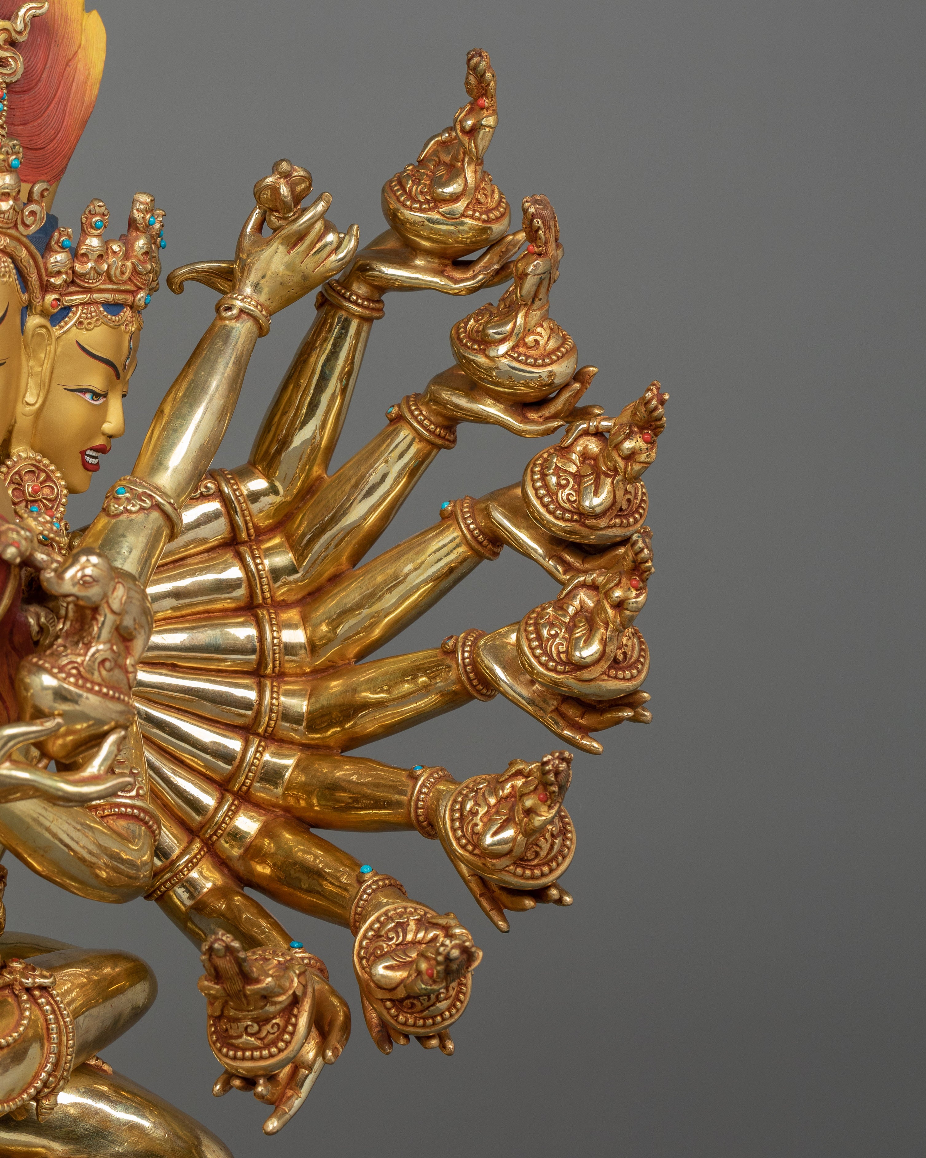 Tibetan Yidam Deity Hevajra Statue | Union of Supreme Wisdom and Compassion