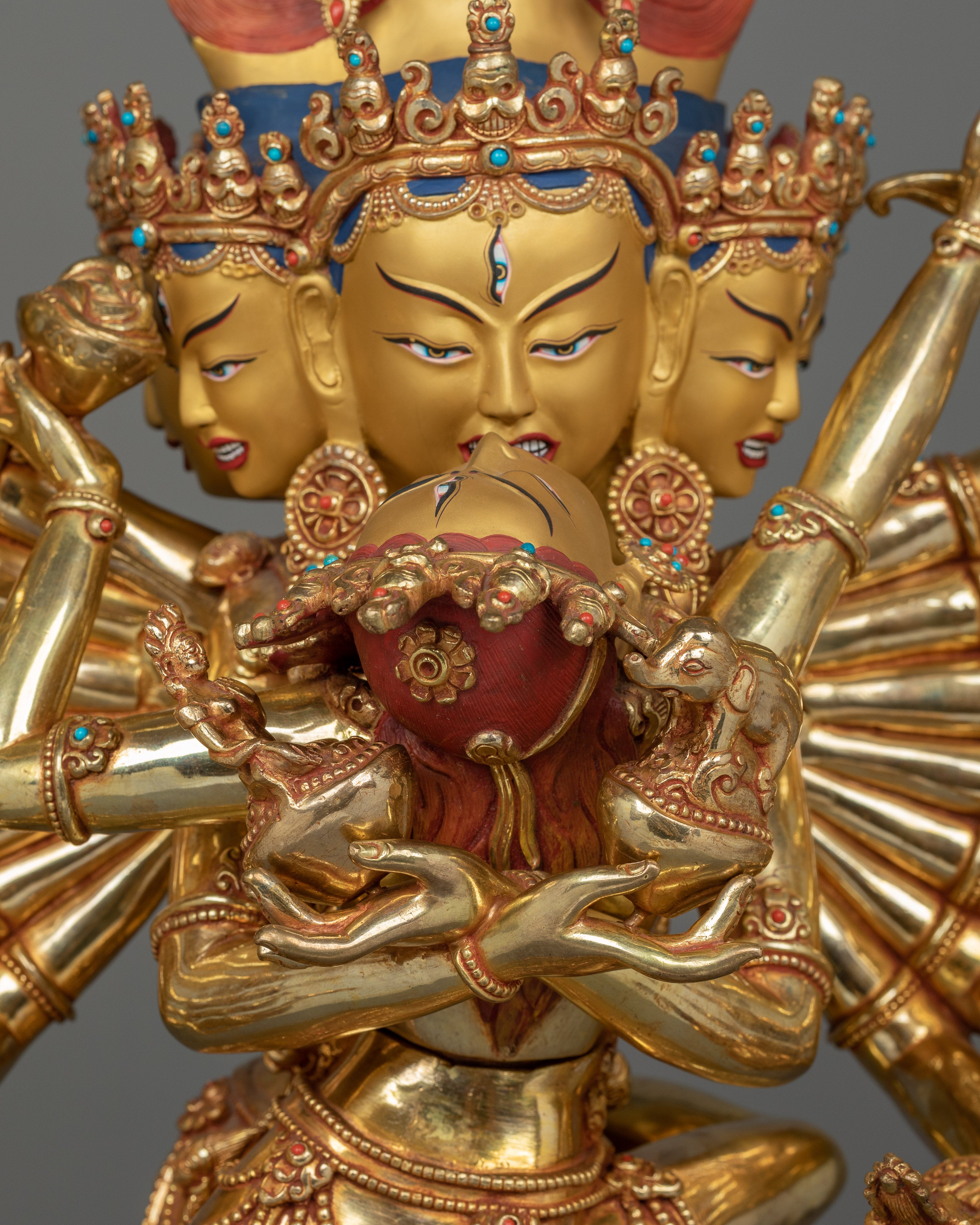 Tibetan Yidam Deity Hevajra Statue | Union of Supreme Wisdom and Compassion