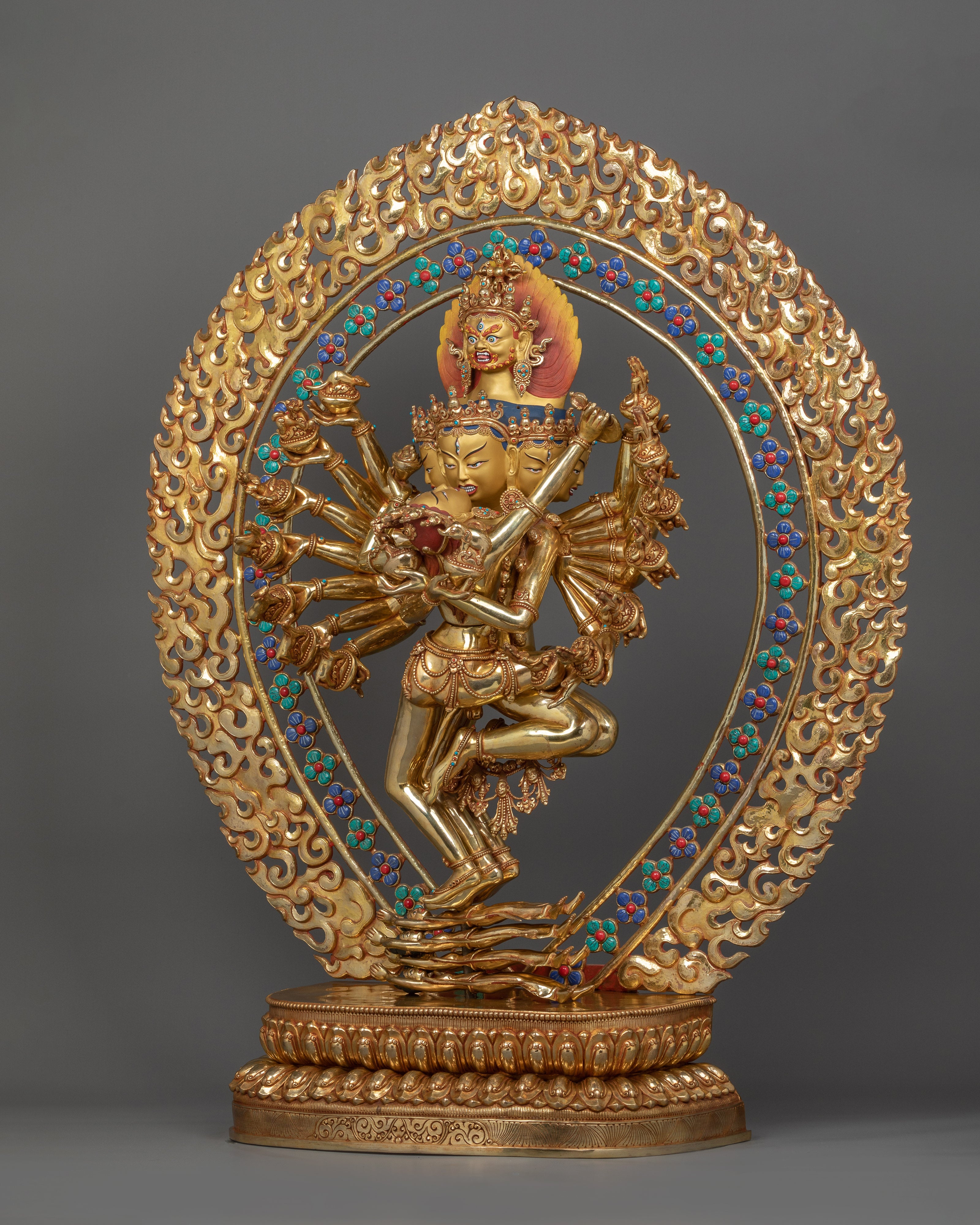 Tibetan Yidam Deity Hevajra Statue | Union of Supreme Wisdom and Compassion