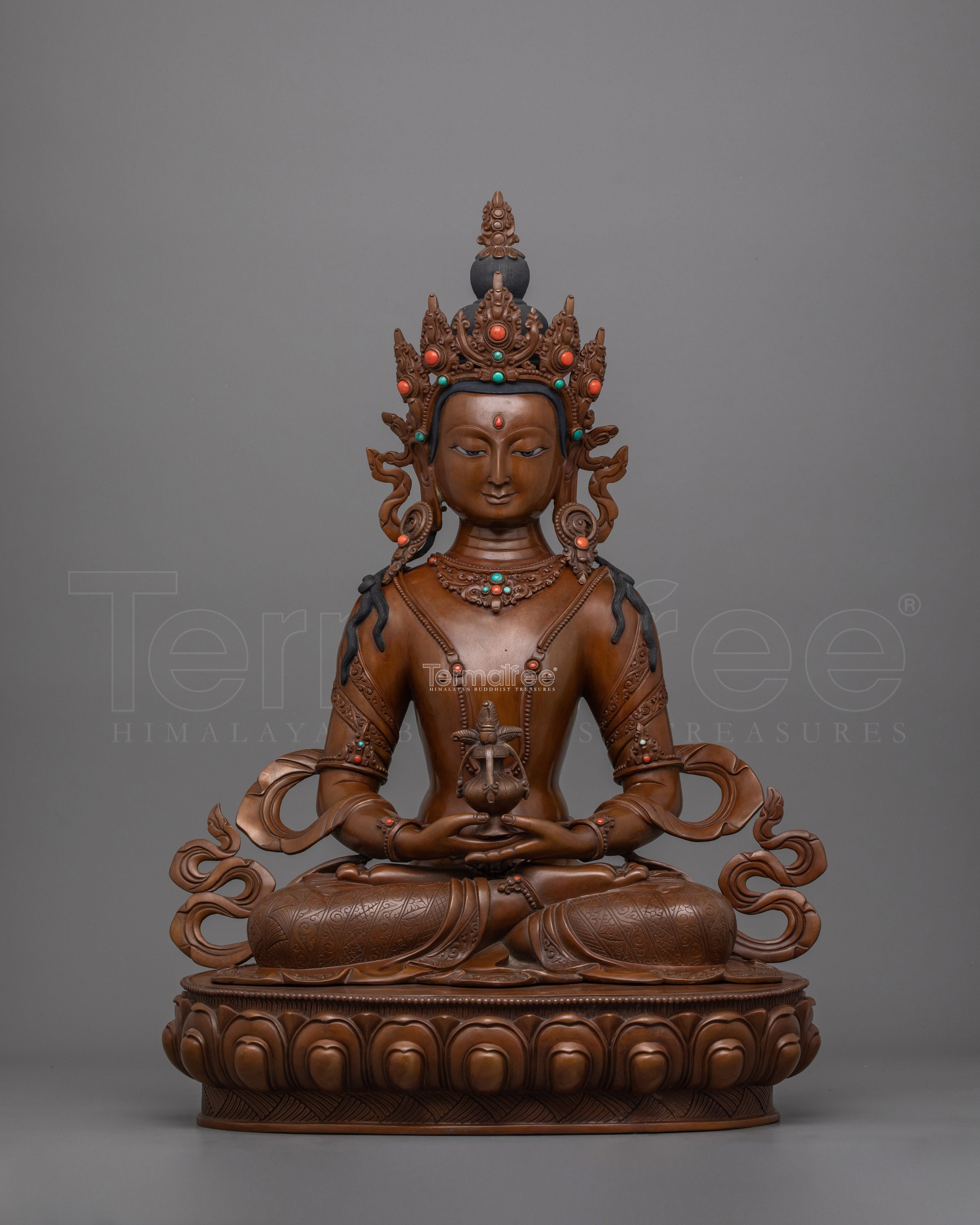 Himalayan Meditating Amitayus Figurine | Meditation for Longevity and Enlightenment