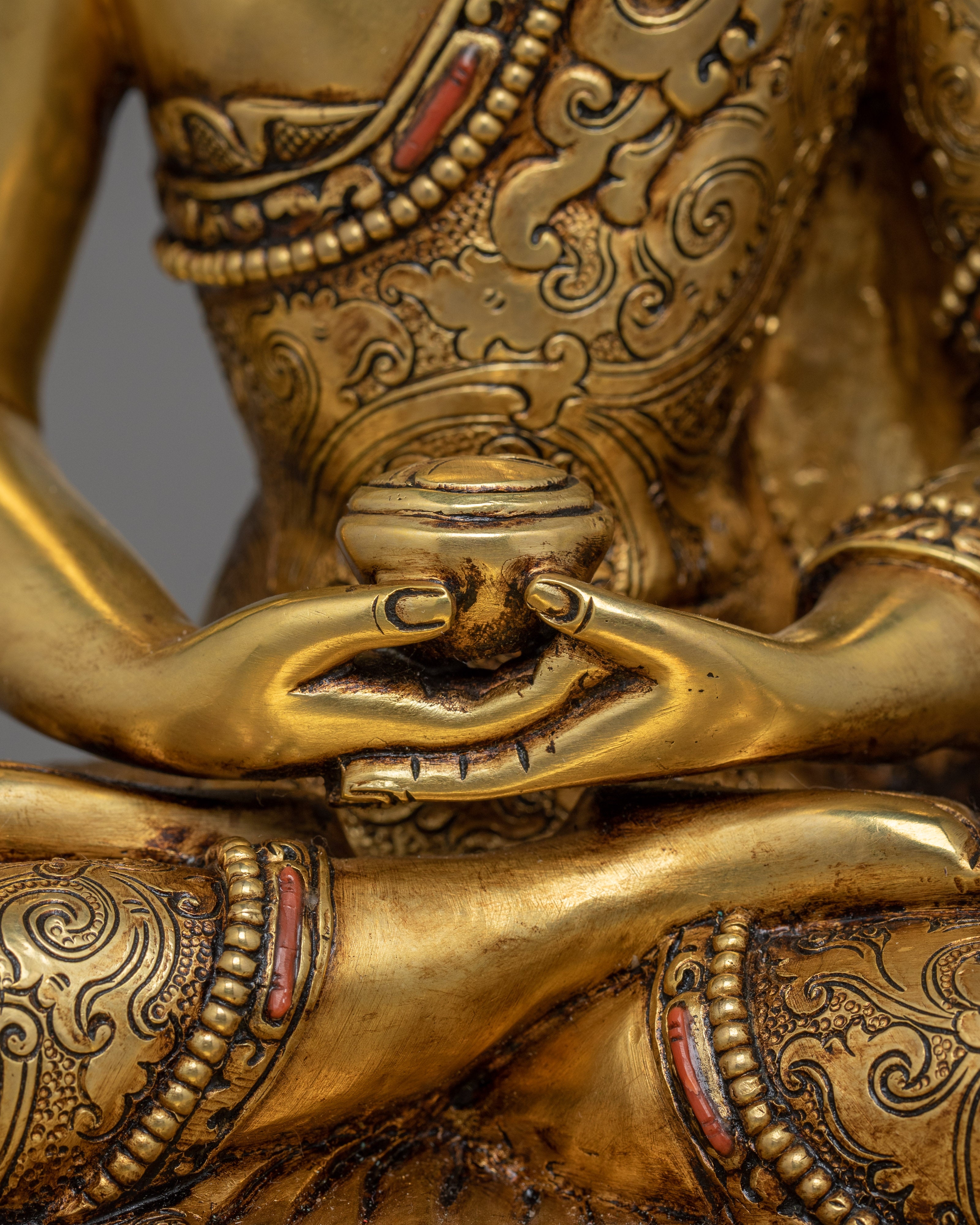 Himalayan Set of Three Buddhas Figurine – Three Meditating Buddha set