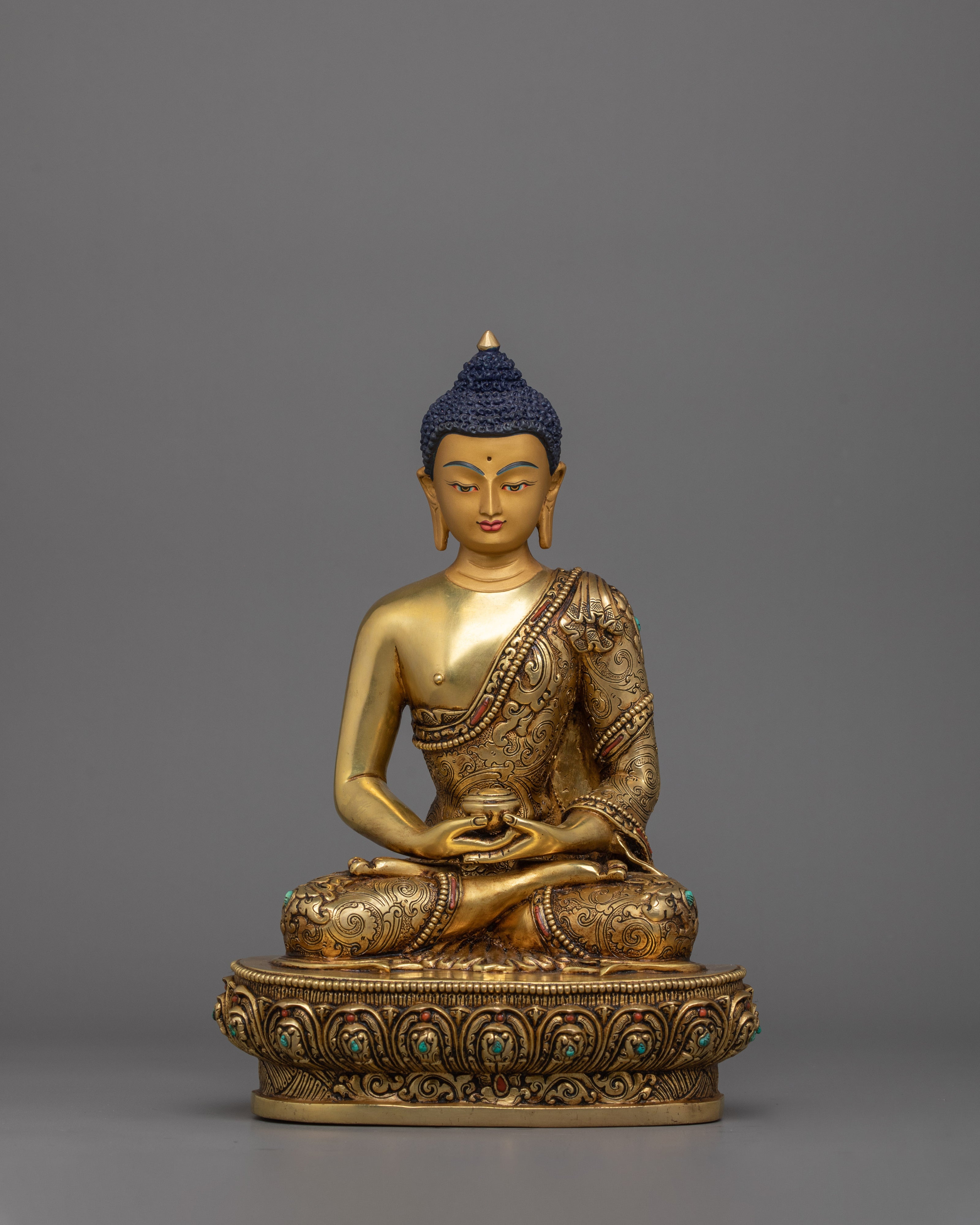 Himalayan Set of Three Buddhas Figurine – Three Meditating Buddha set