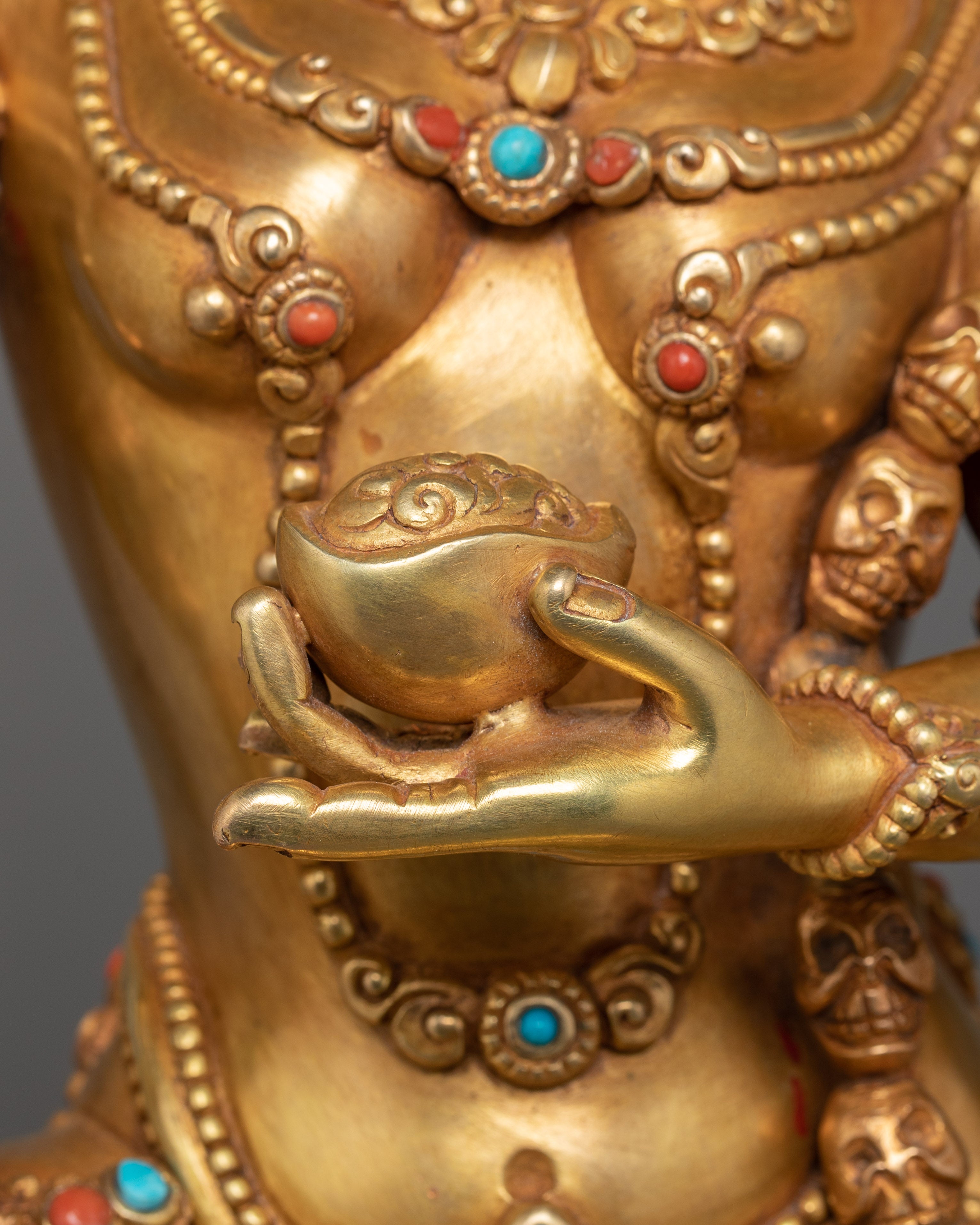Beautiful Female Goddess Dakini | 24K Gold Gilded Statue