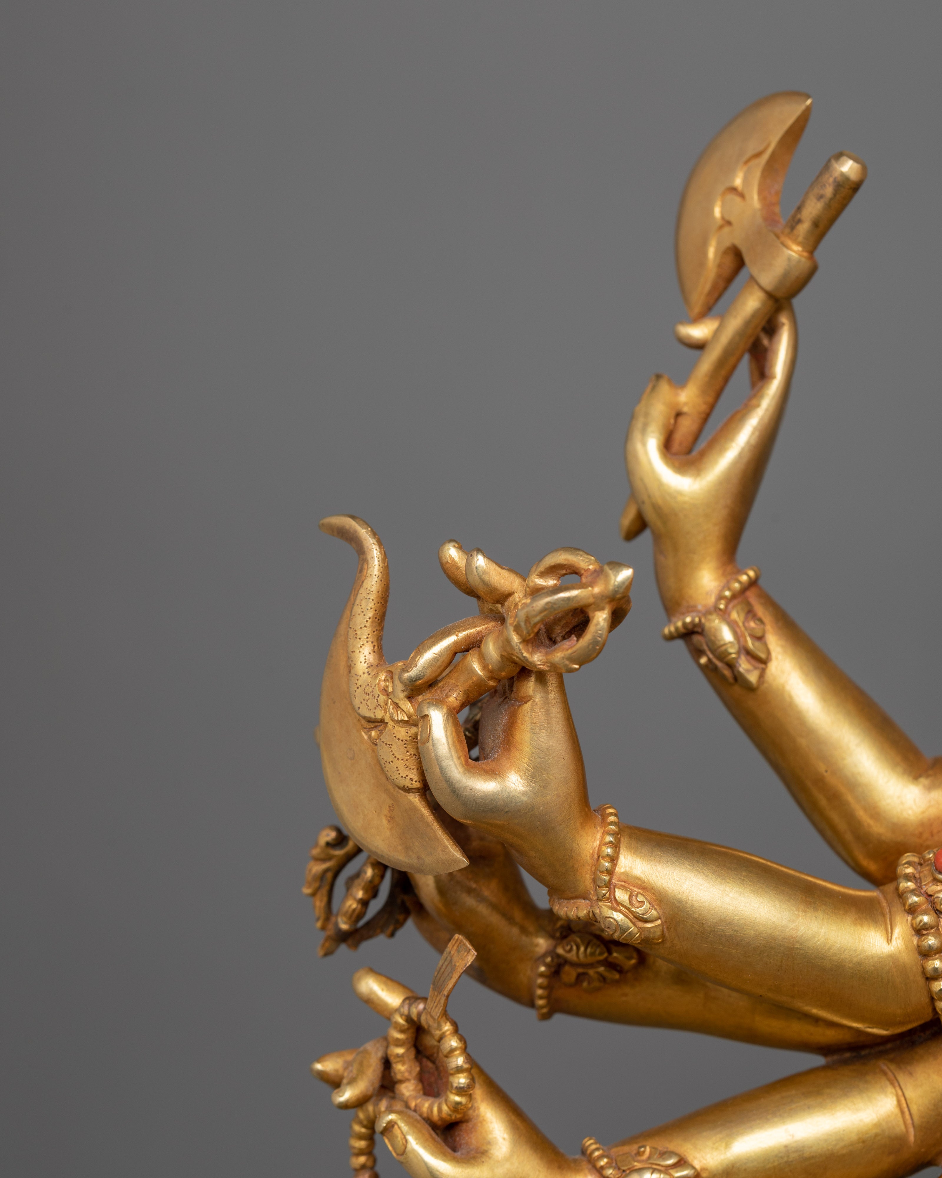 Beautiful Female Goddess Dakini | 24K Gold Gilded Statue