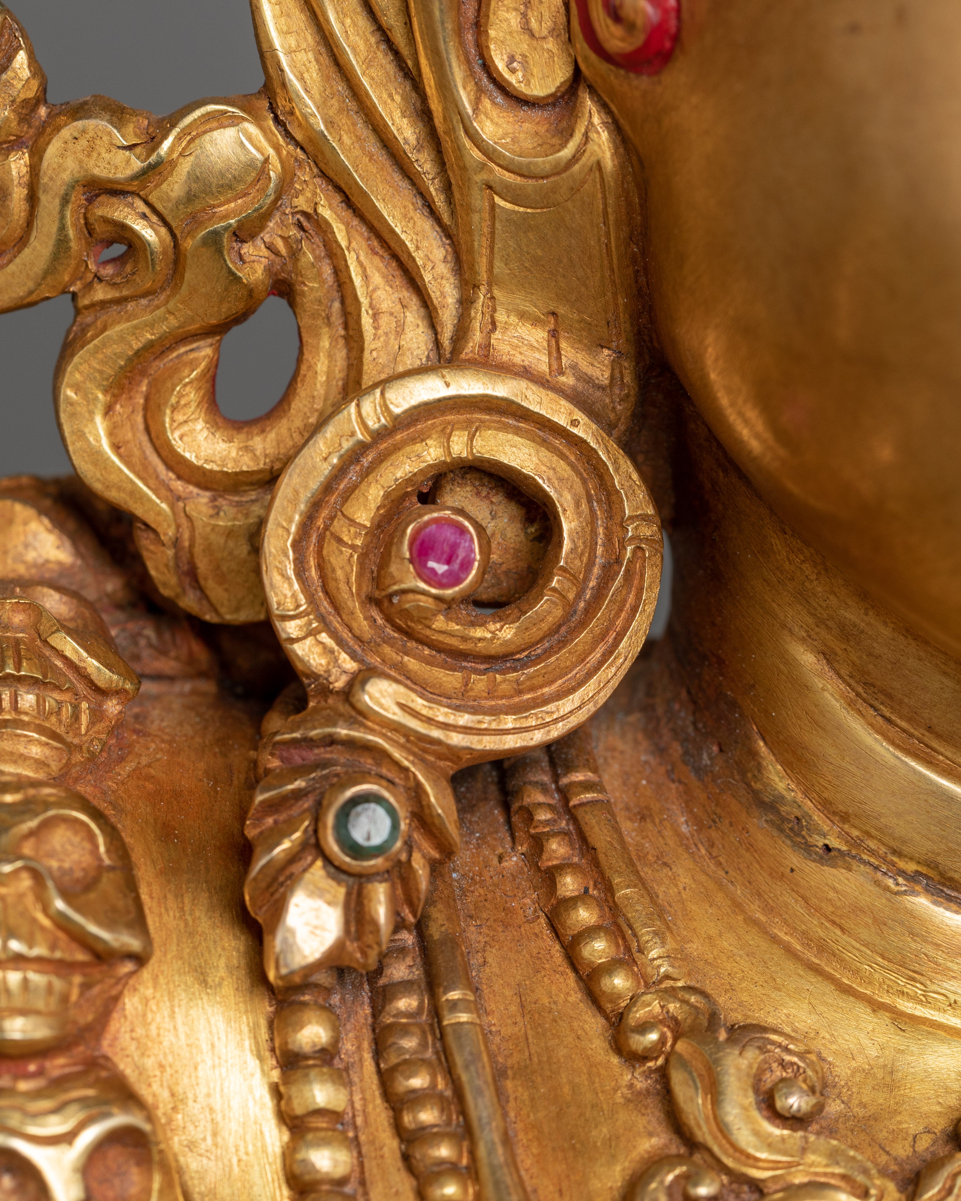Beautiful Female Goddess Dakini | 24K Gold Gilded Statue