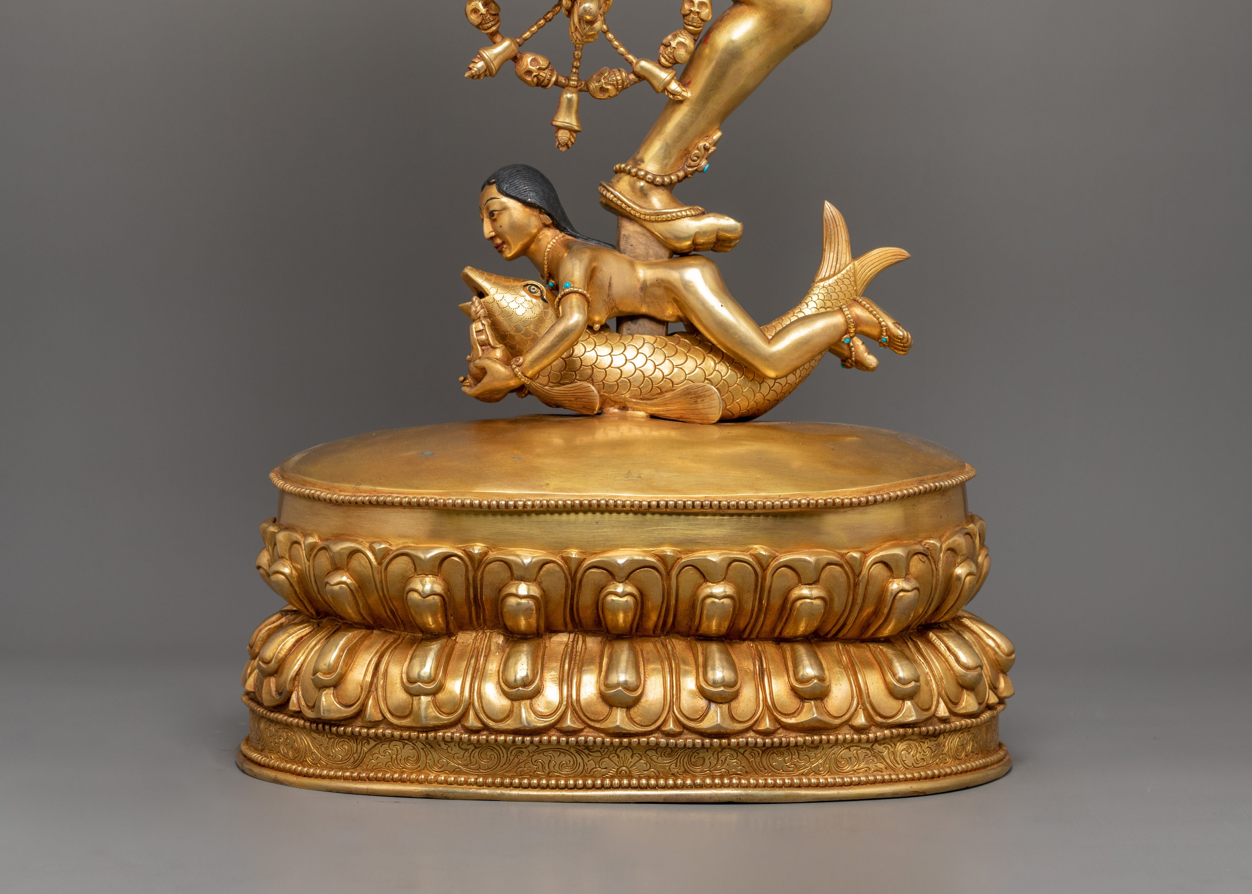 Beautiful Female Goddess Dakini | 24K Gold Gilded Statue