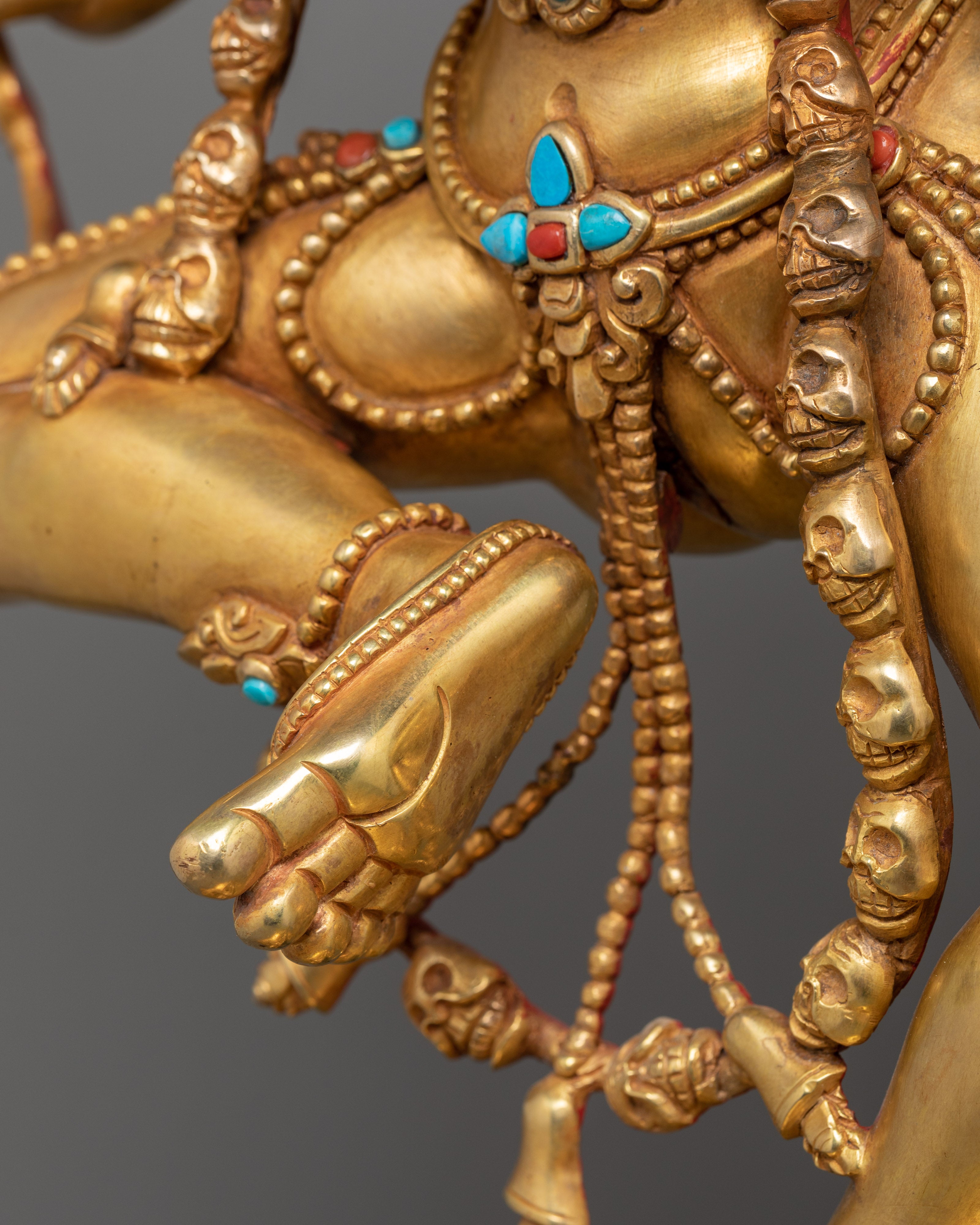 Beautiful Female Goddess Dakini | 24K Gold Gilded Statue