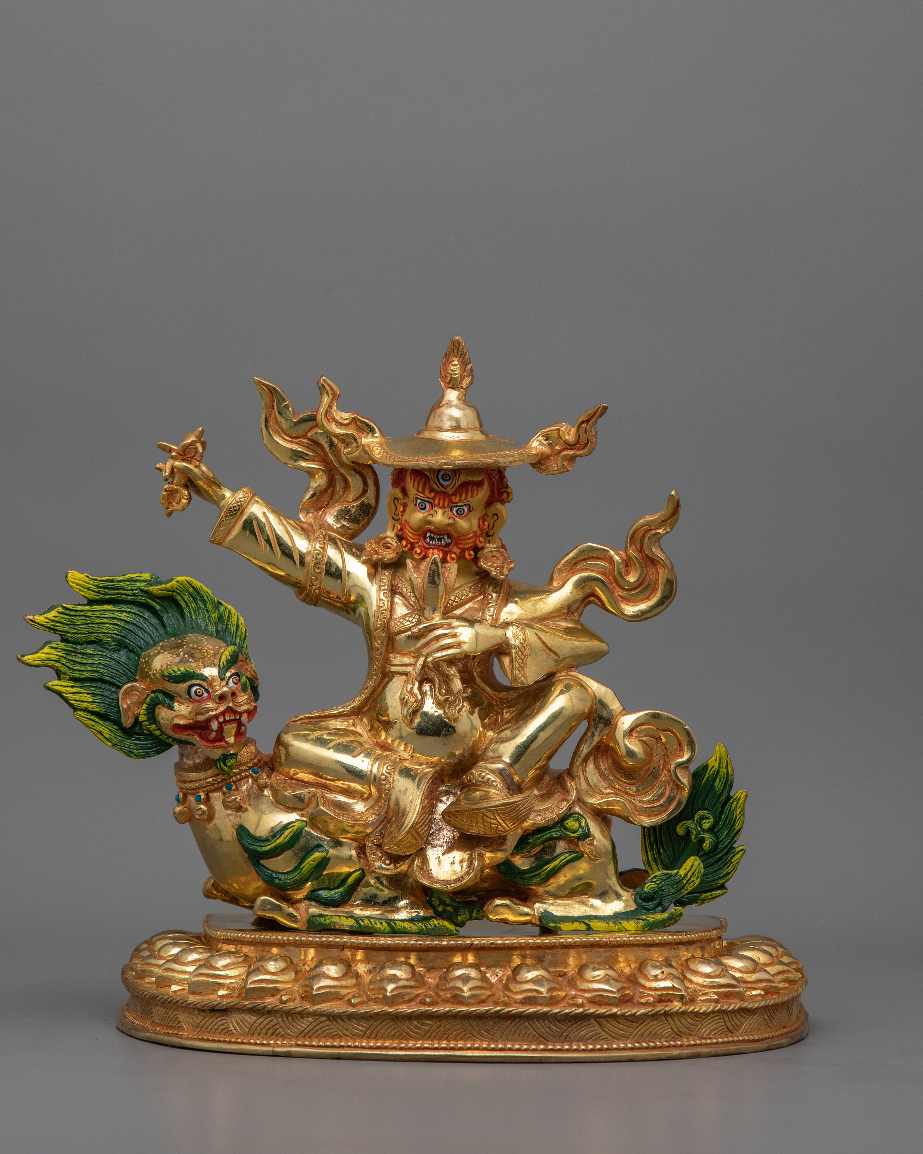 Handcrafted Buddhist Dorje Lekpa Statue | Wrathful Protector of the Dharma