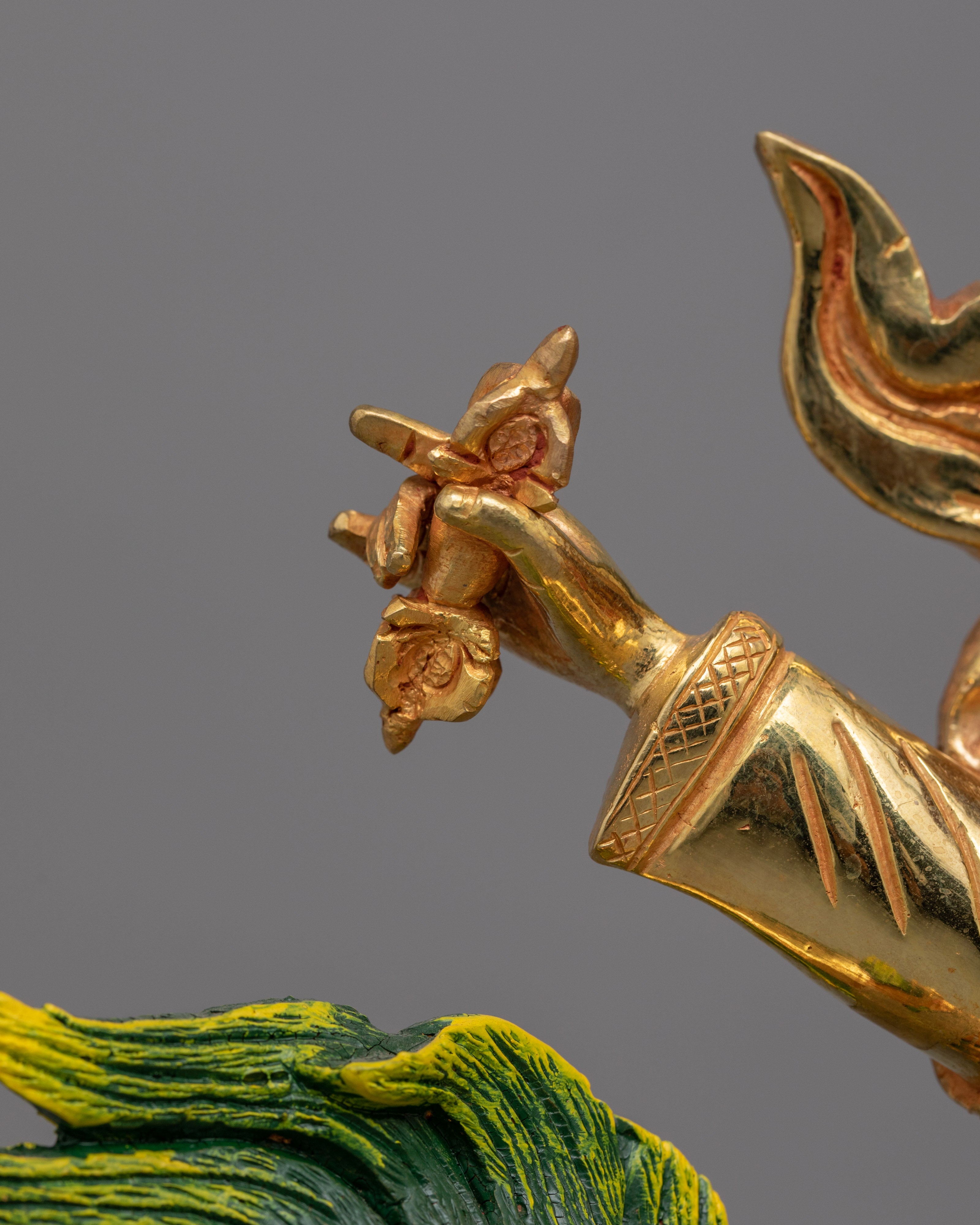 Handcrafted Buddhist Dorje Lekpa Statue | Wrathful Protector of the Dharma