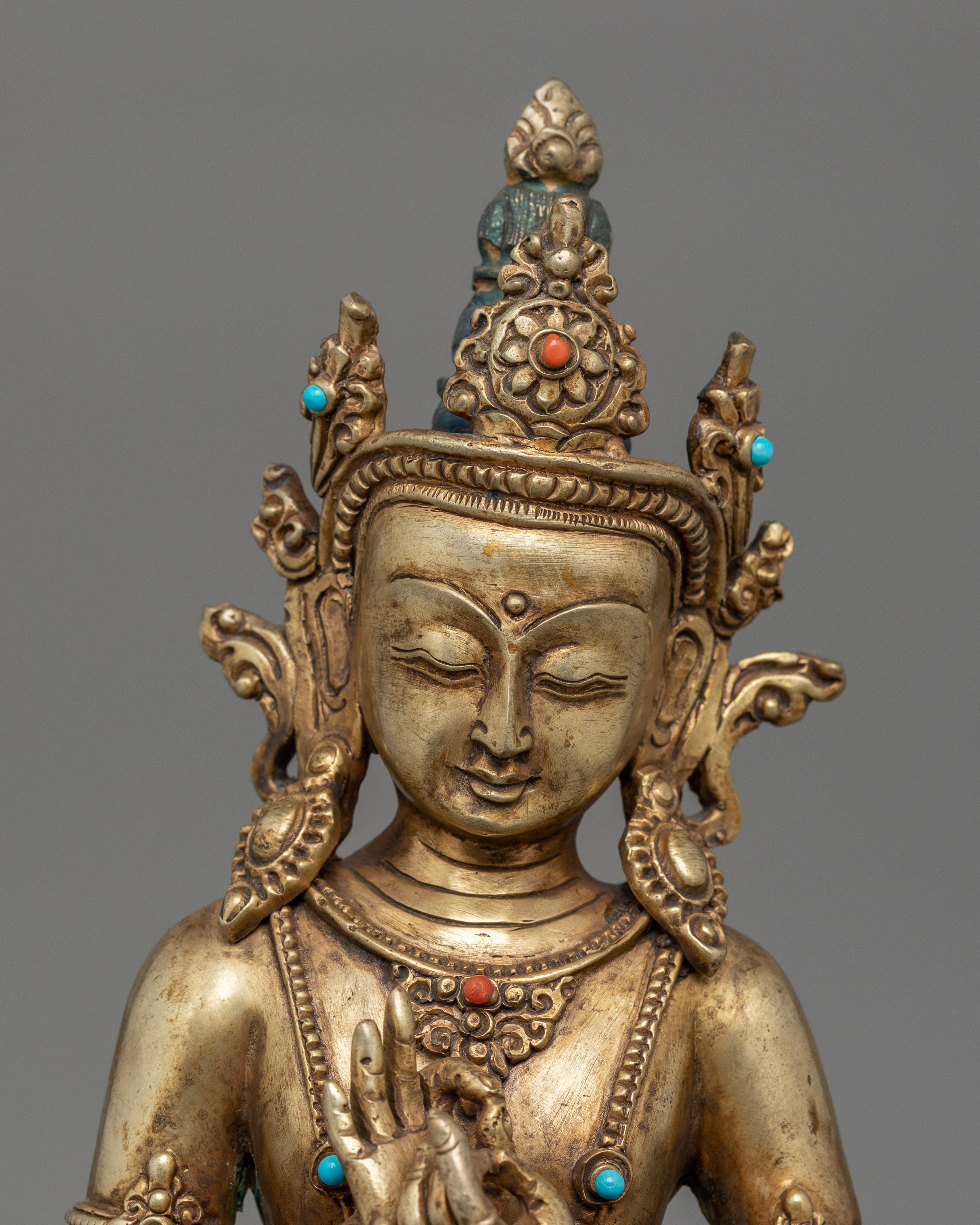Traditional Figurine of Seated Bodhisattva - A Journey Toward Buddhahood