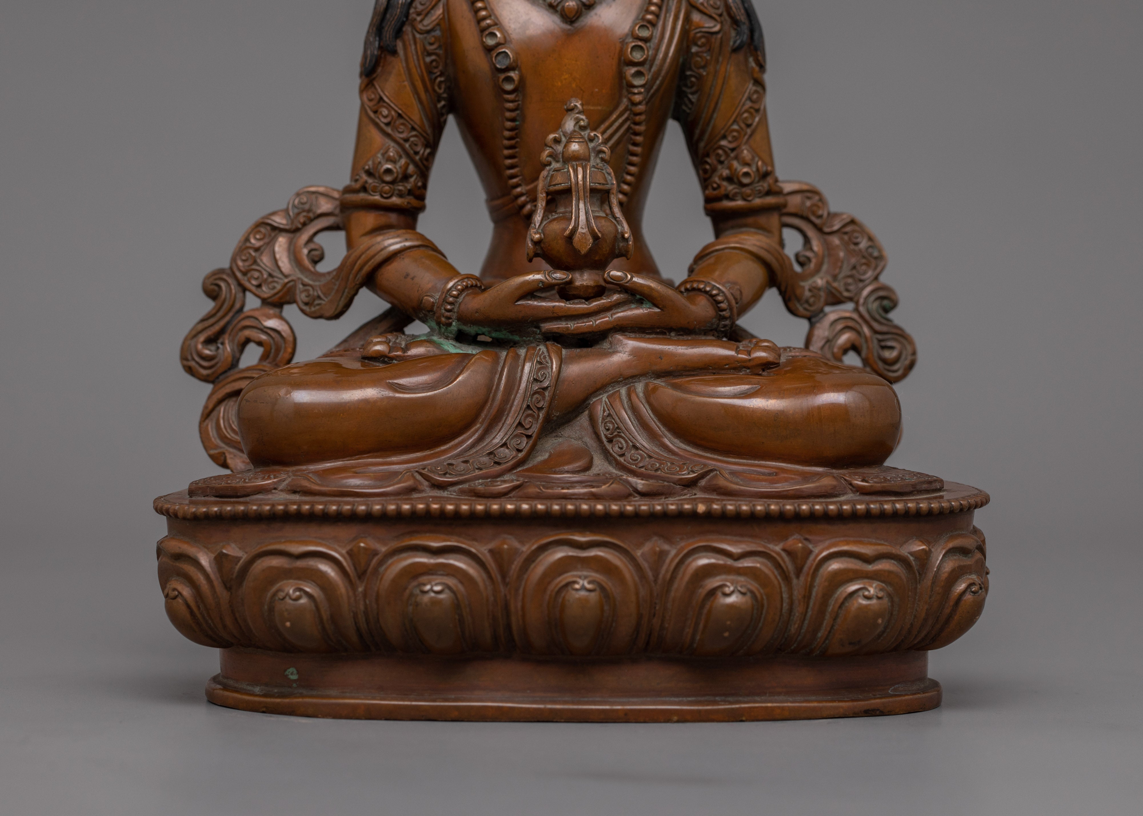 Buddhist Amitayus Deity of Longevity Figurine | Ideal for Meditation and Ritual Spaces