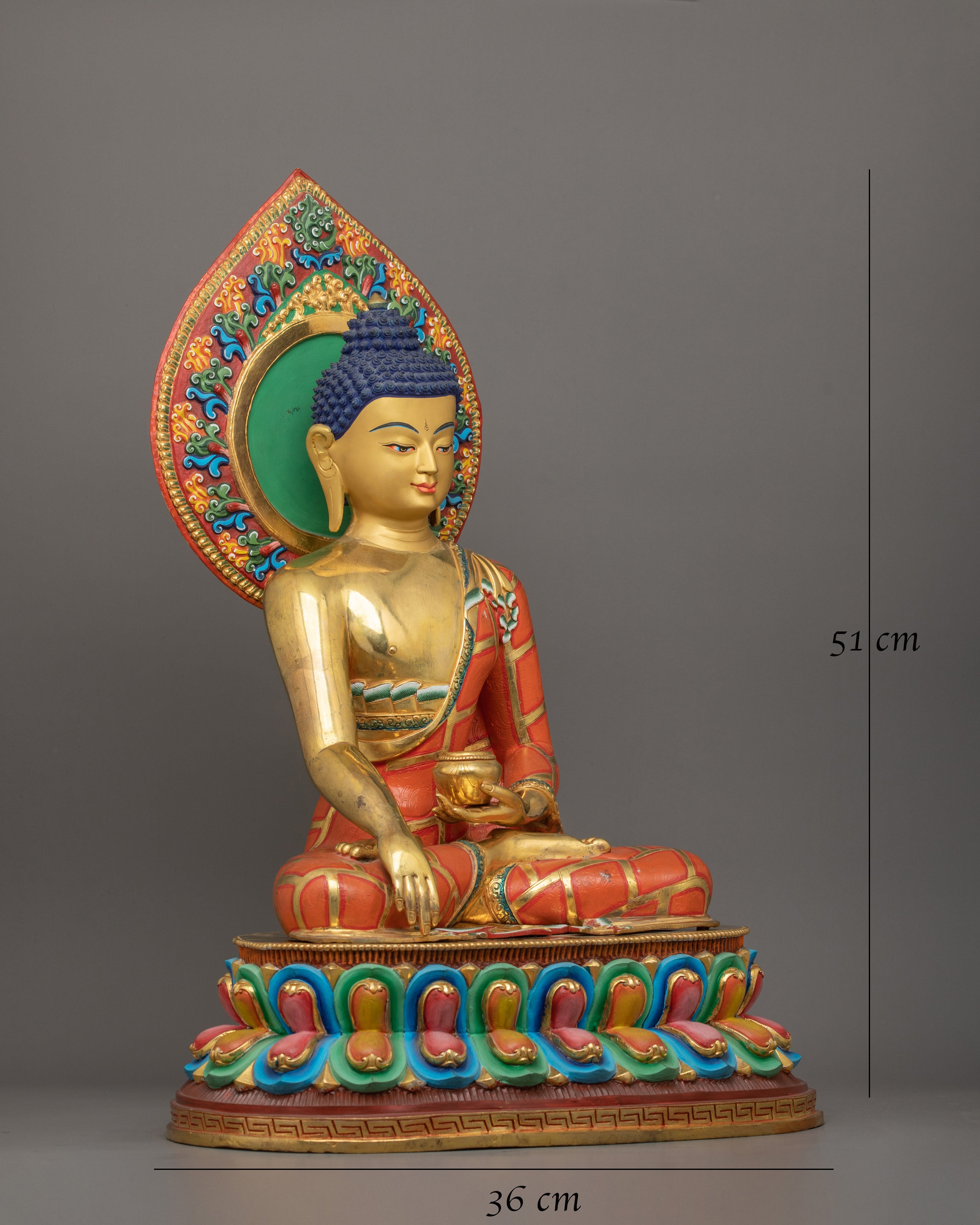 Historical Shakyamuni Buddha With Halo