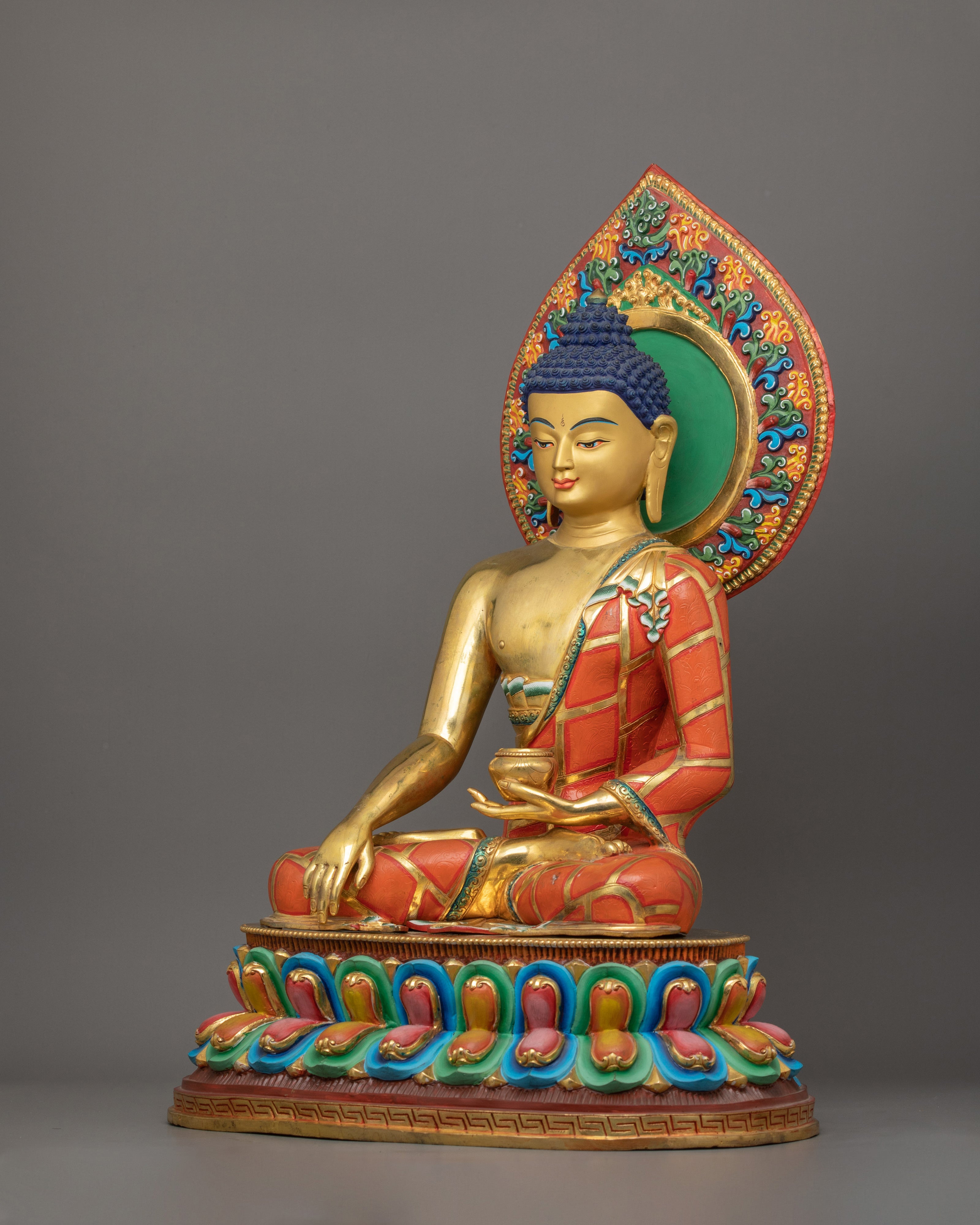 Historical Shakyamuni Buddha With Halo | Teacher of all Buddha