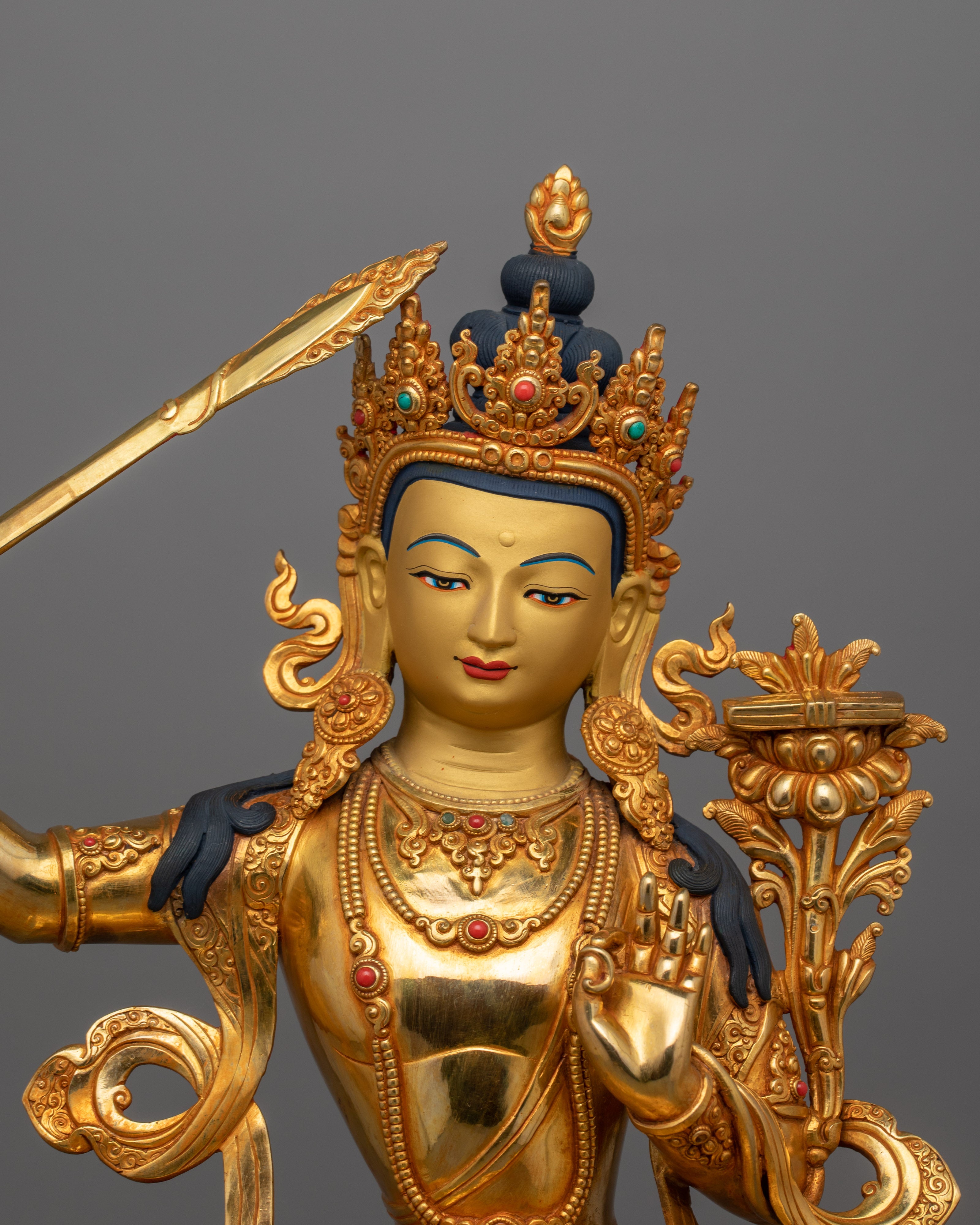 Manjushri with Wisdom Sword | Enlightened Deity Figurine