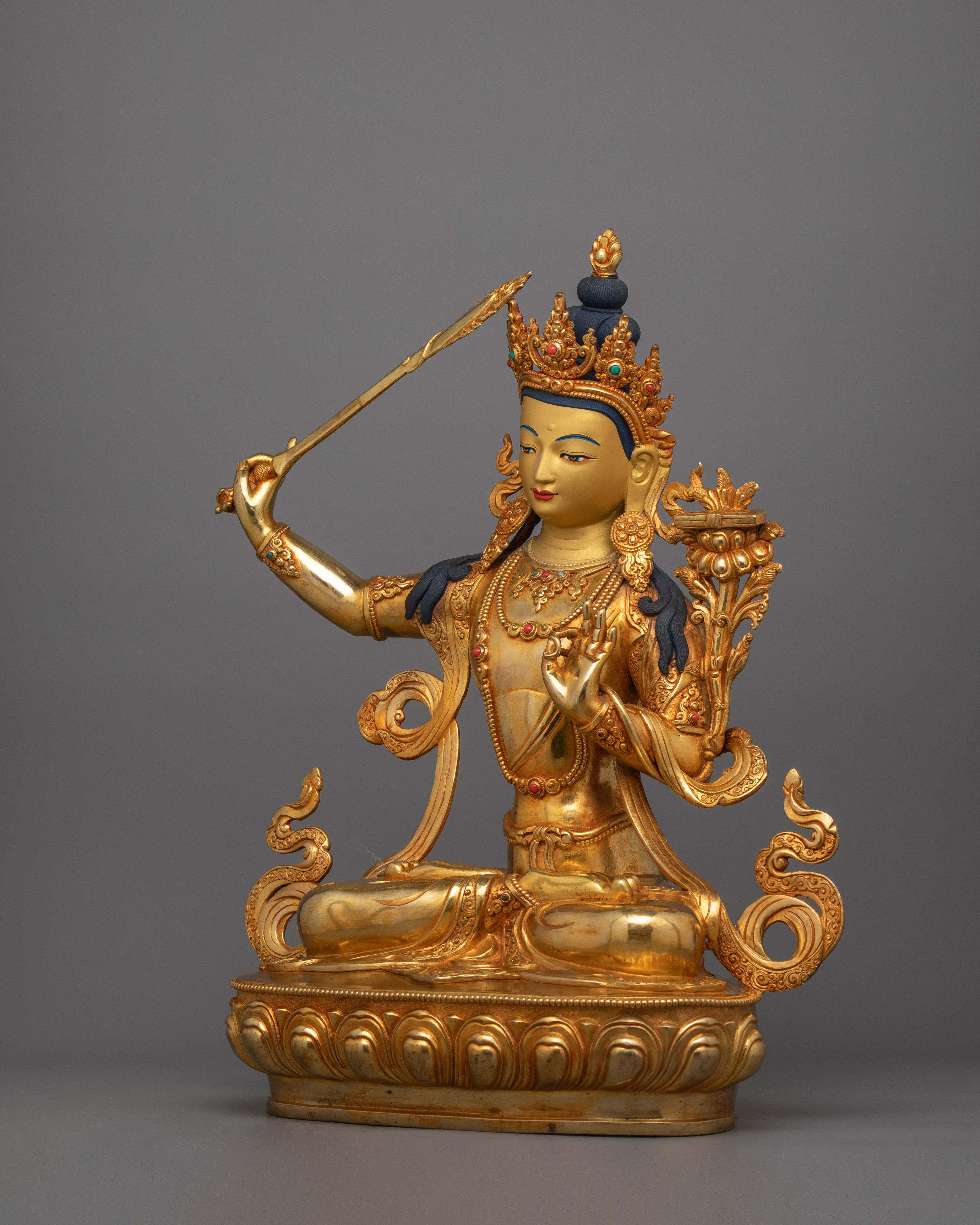 Manjushri with Wisdom Sword | Enlightened Deity Figurine