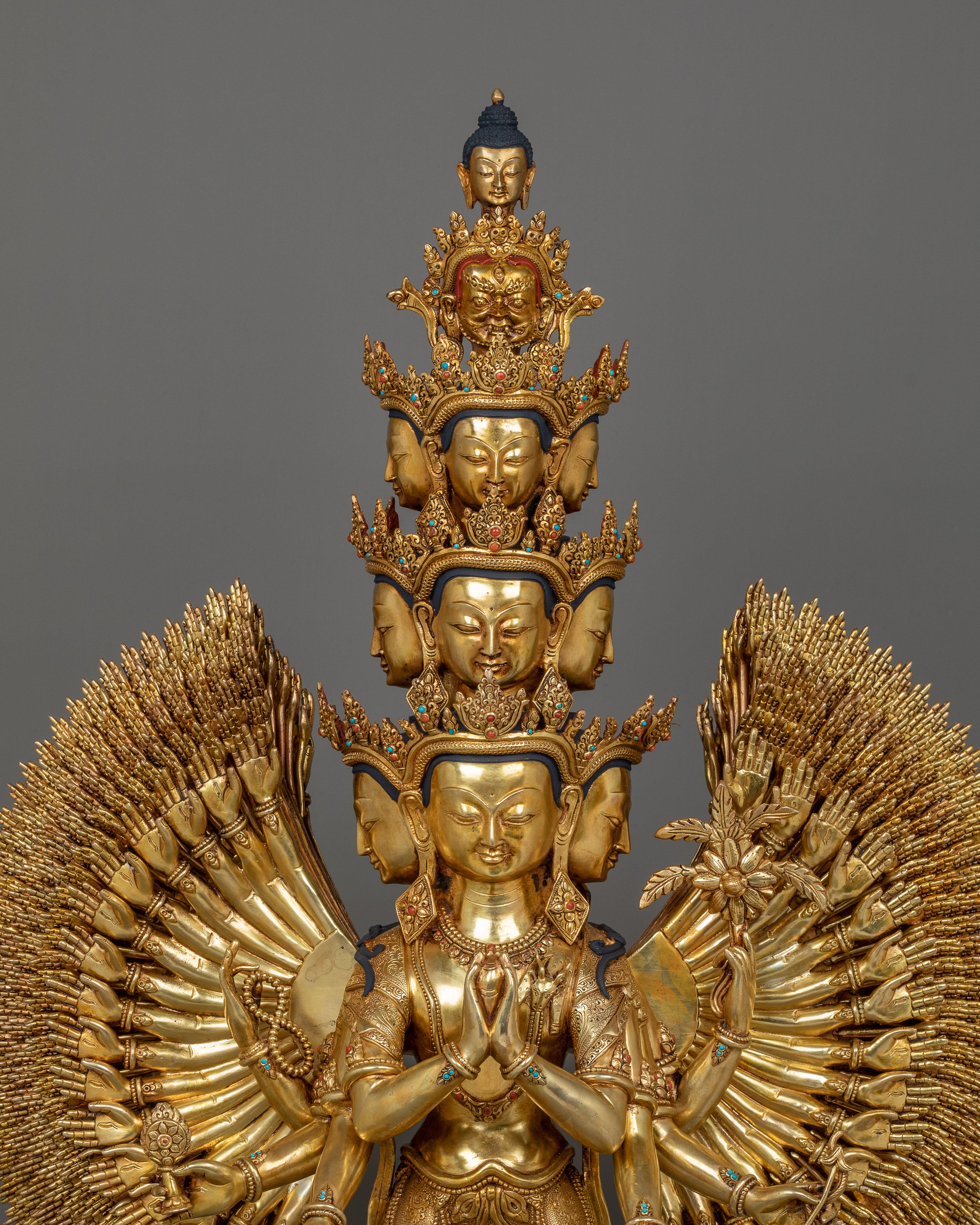 Himalayan Sacred Thousand Armed Chenrezig Statue | Traditional Artwork