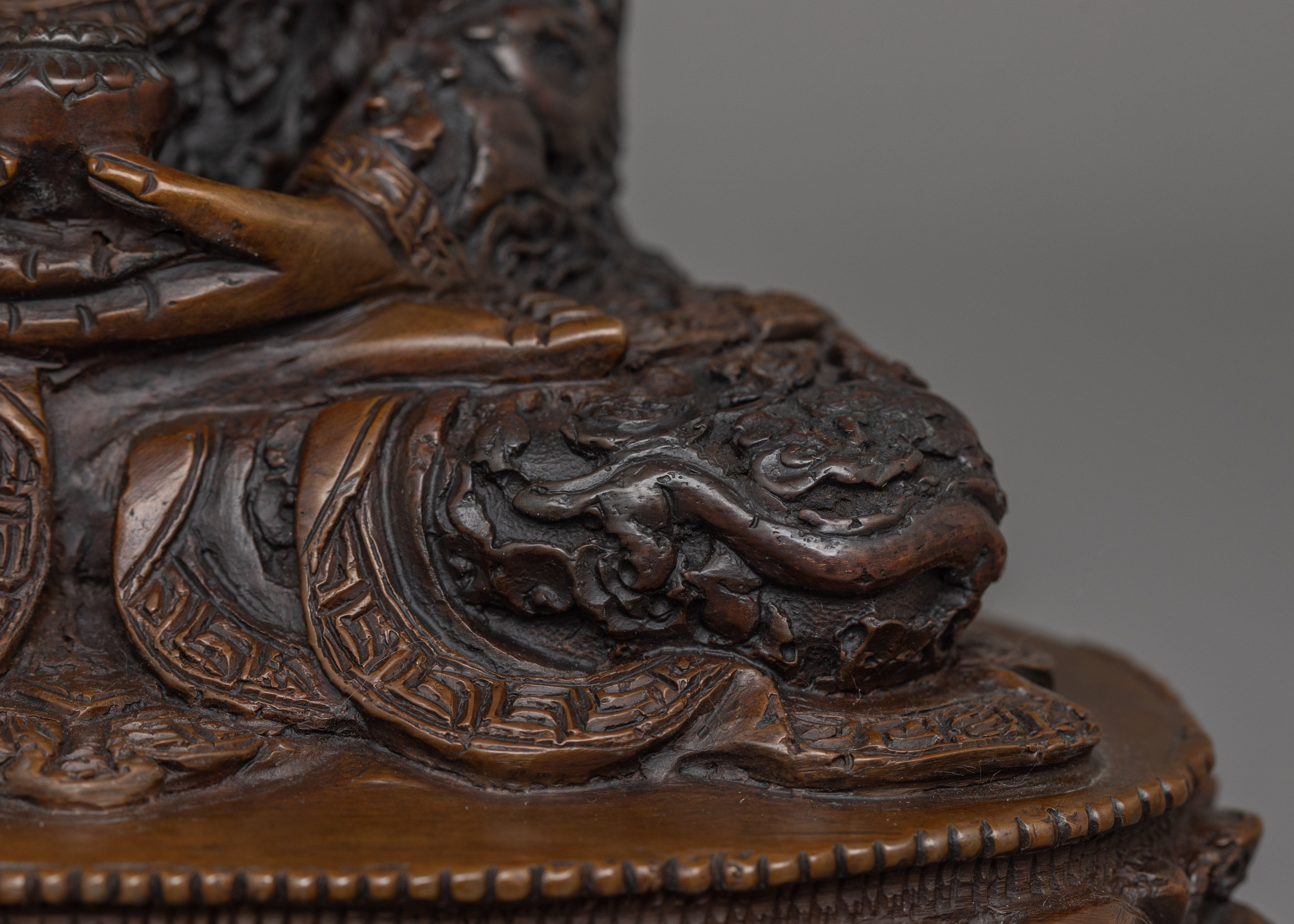 Infinite Light Amitabha Buddha sculpture | Made From Oxidized Copper Body