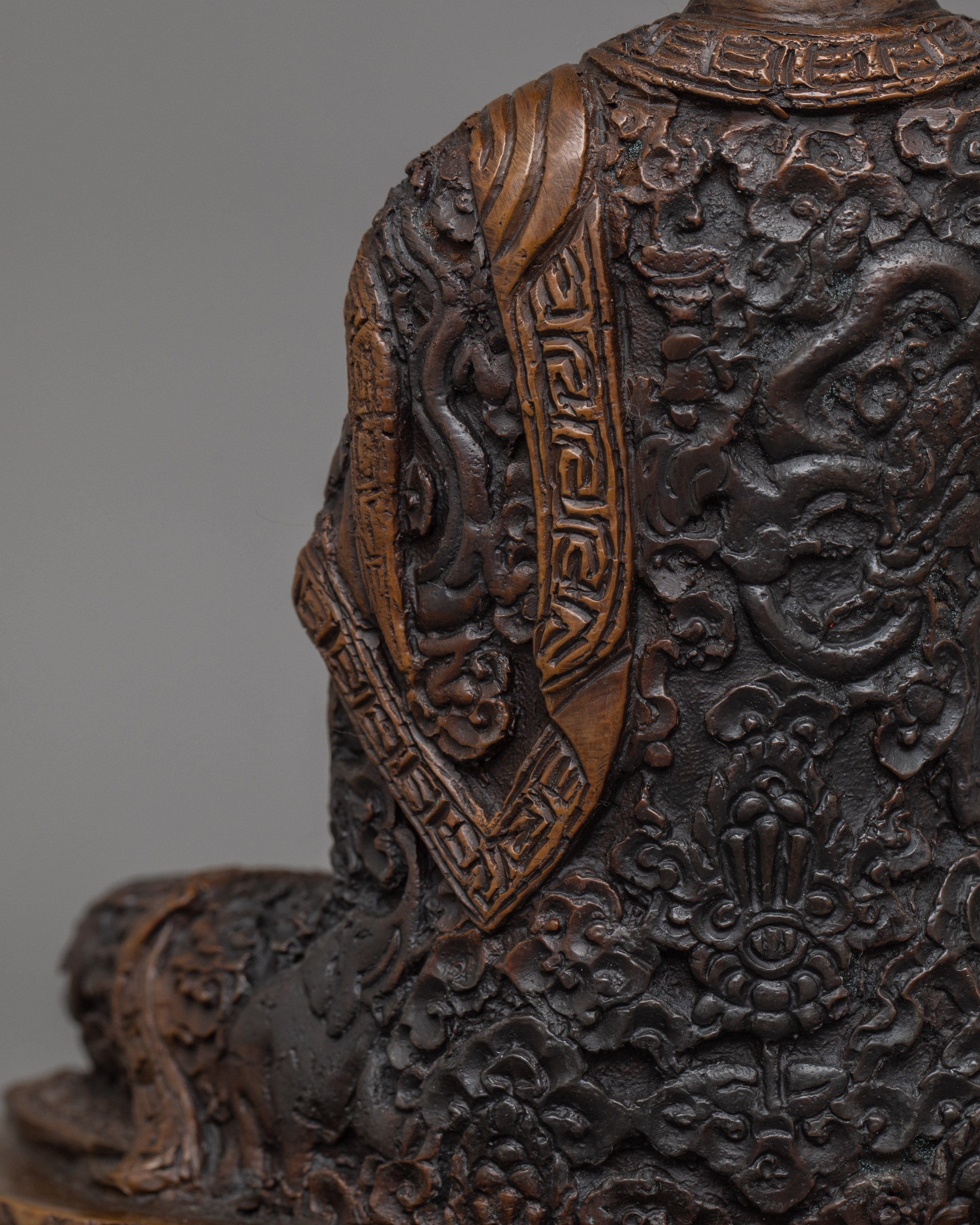 Infinite Light Amitabha Buddha sculpture | Made From Oxidized Copper Body