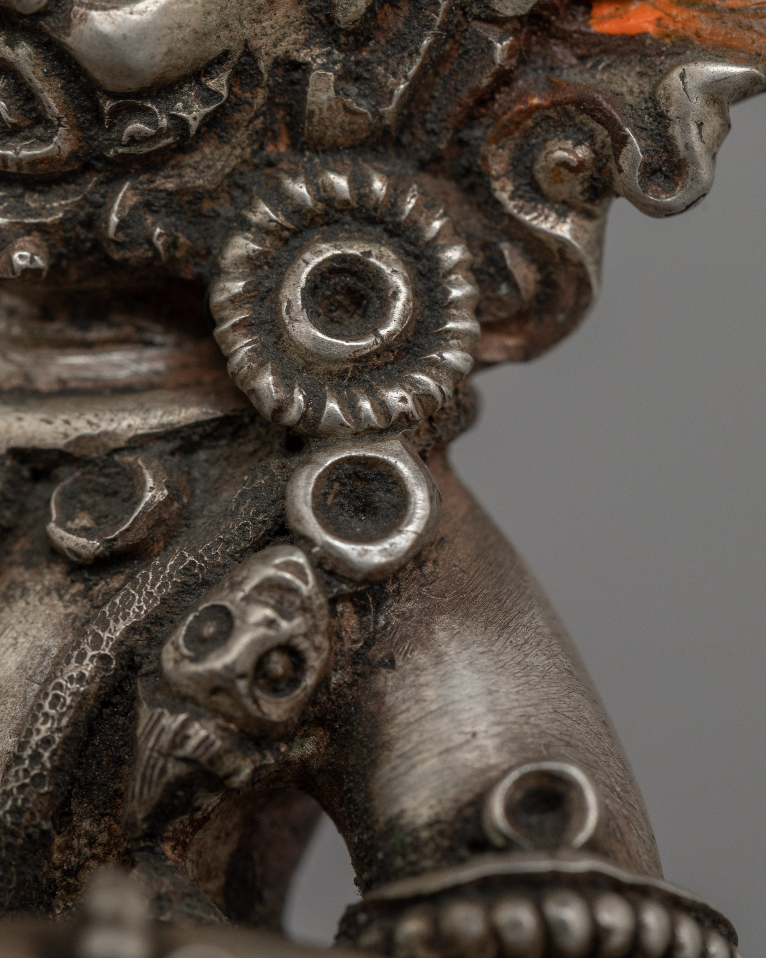 Silver Plated Vyaghra-vahana Statue | Guardian of Transformation