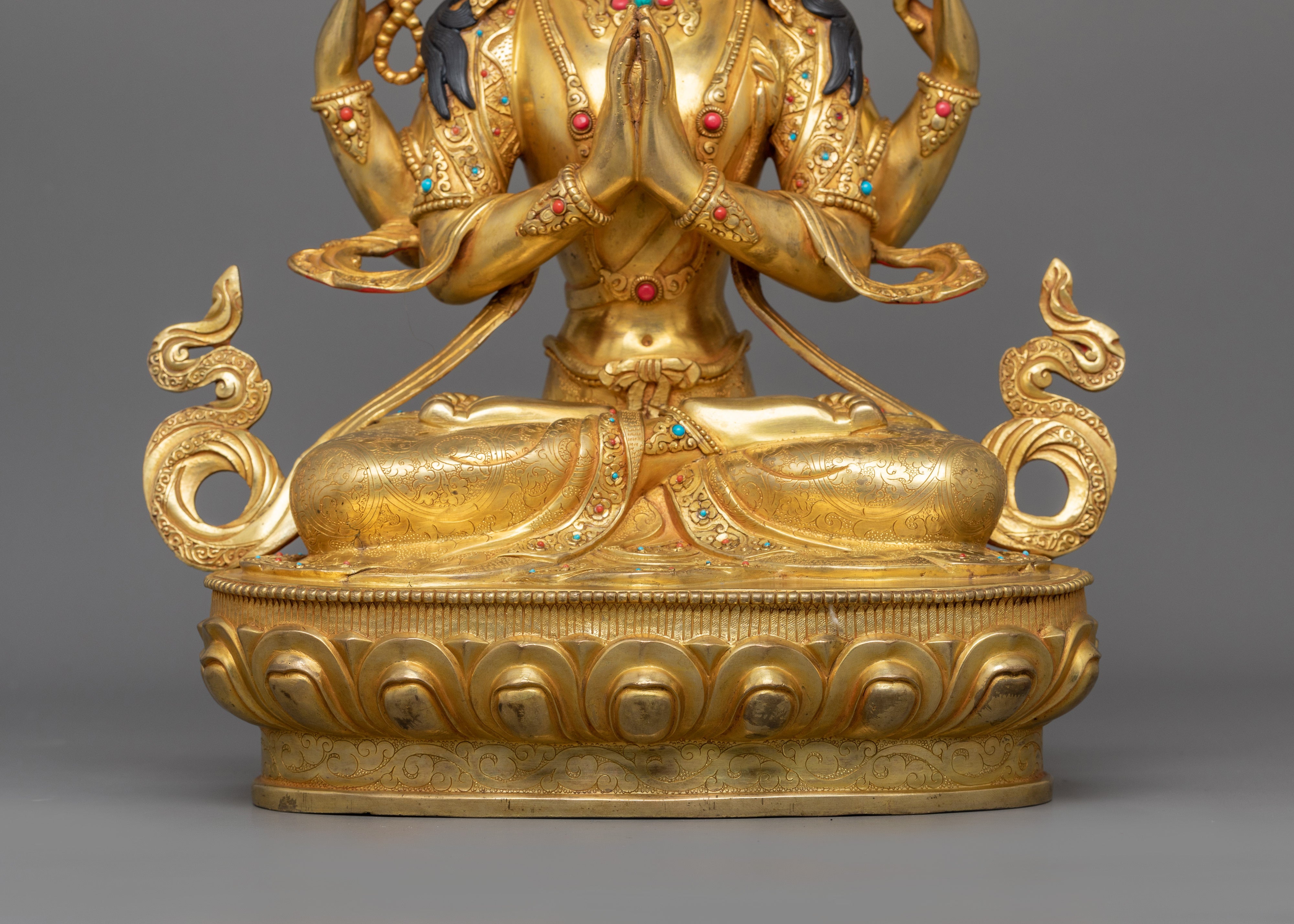 Handmade Beautiful Chenrezig Sculpture | A Symbol of Boundless Love