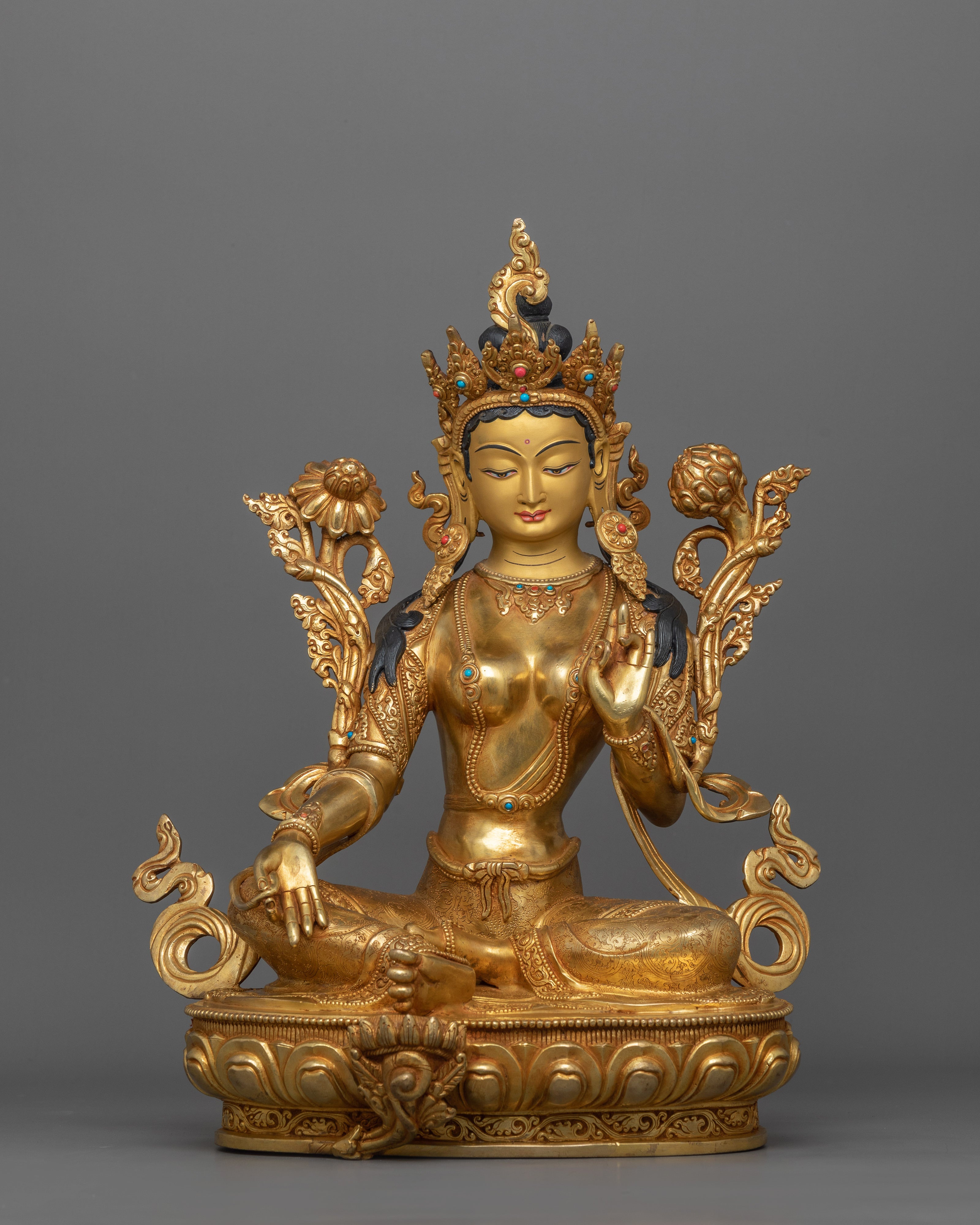 Handmade Statue of Syamatara Sculpture | Buddhist Spiritual Decor