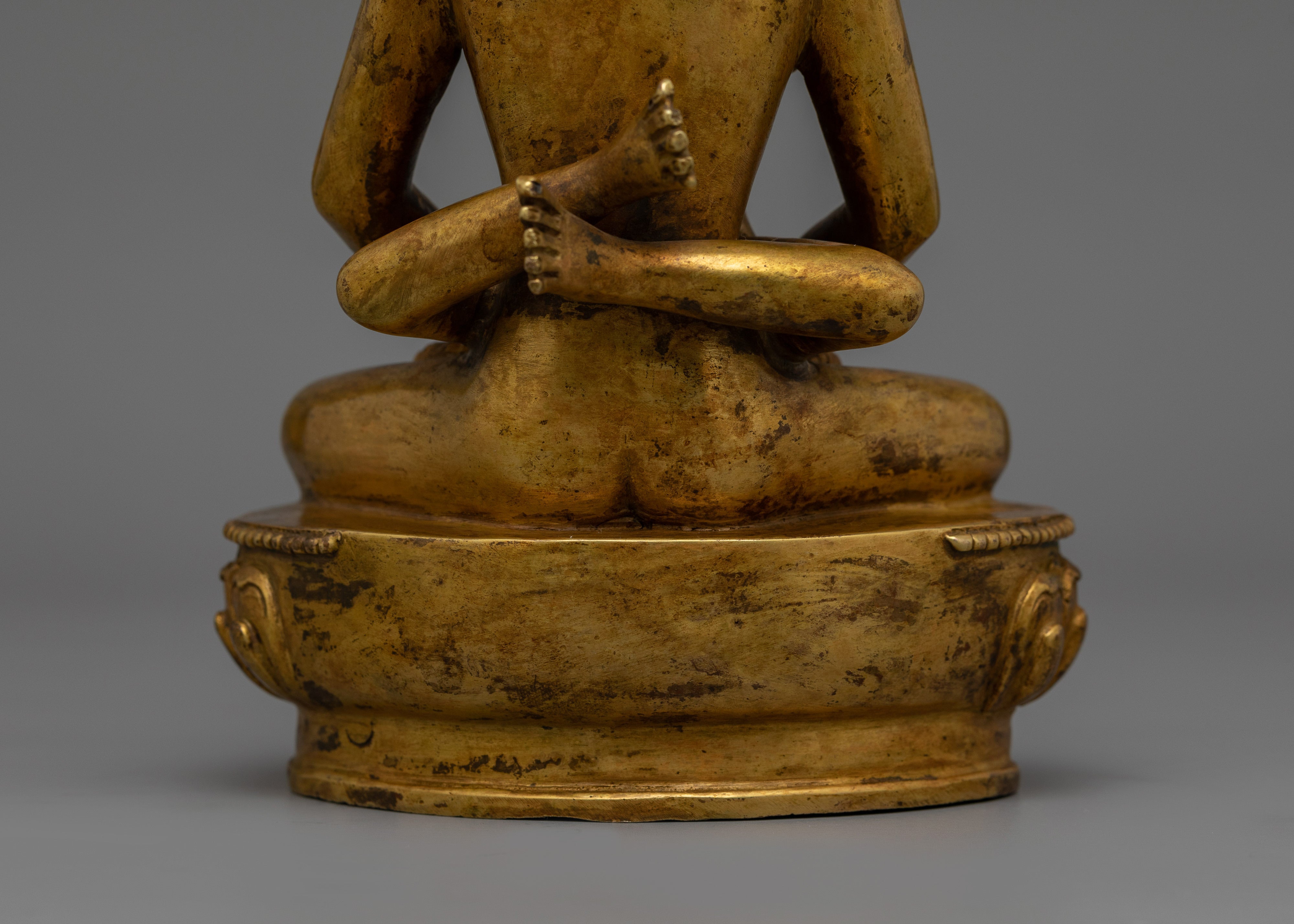 Sacred Samantabhadra Statue with His Consort | 24K Gold Gilded Figure
