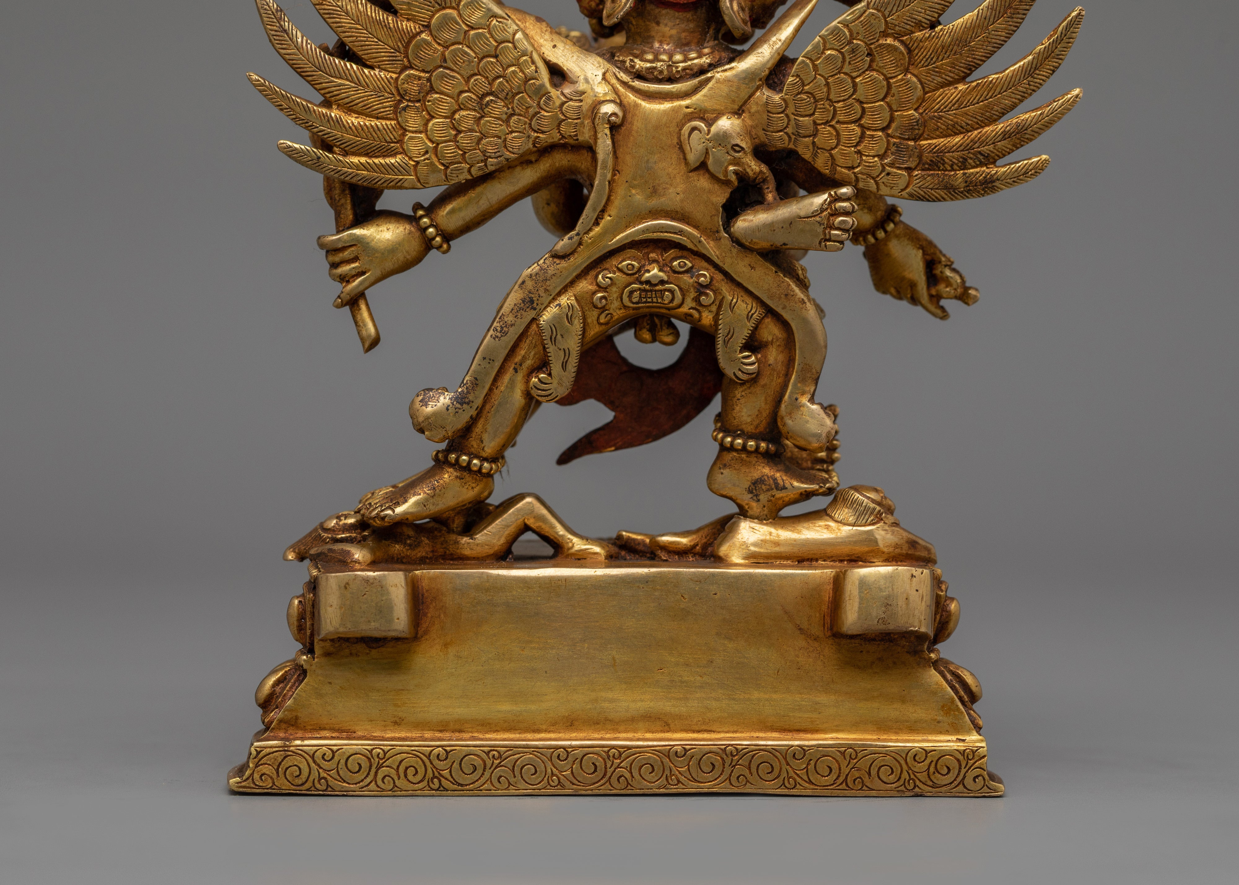 Handcarved Vajrakilaya Buddhist Statue | Symbol of Power and Protection