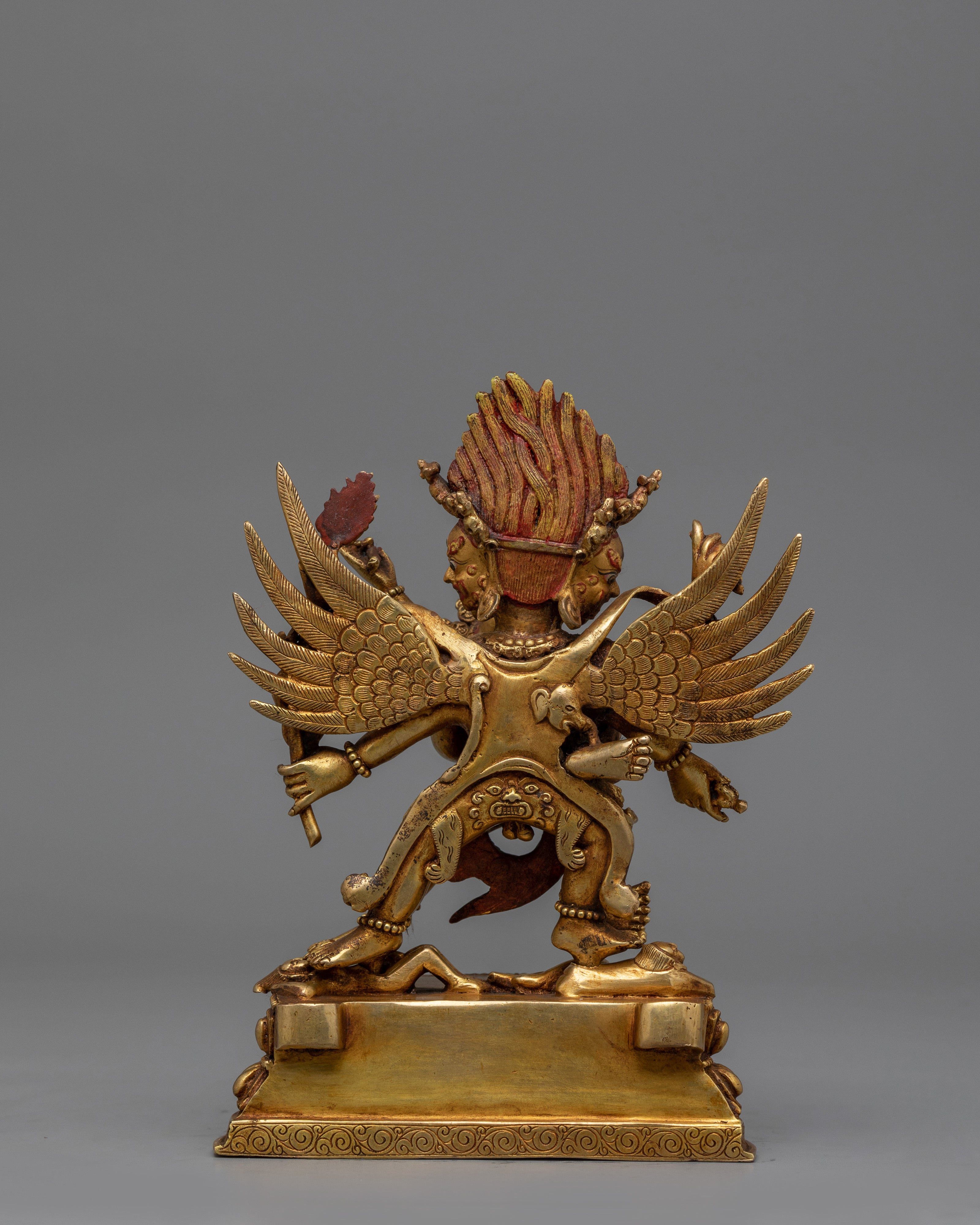 Handcarved Vajrakilaya Buddhist Statue | Symbol of Power and Protection
