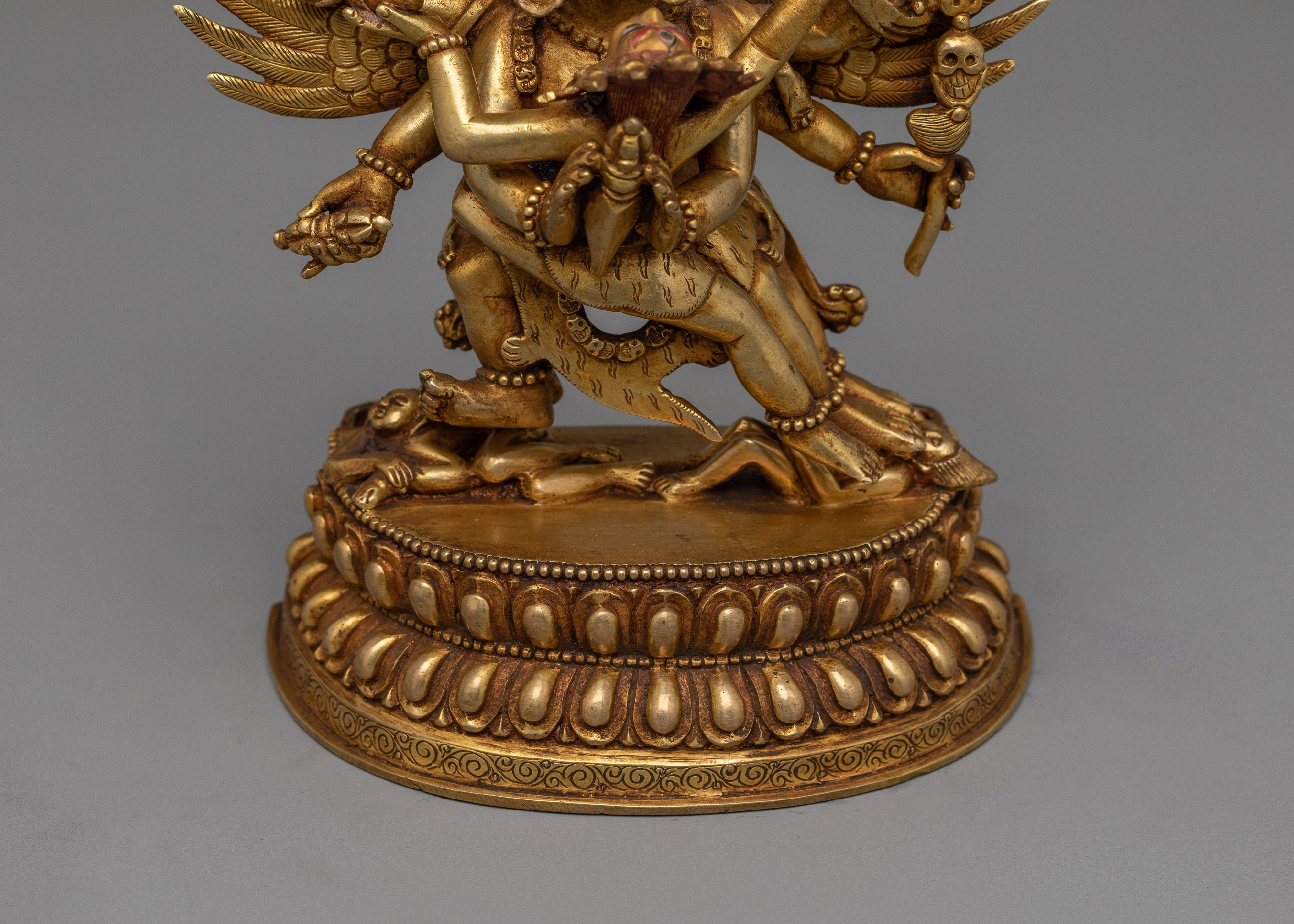 Handcarved Vajrakilaya Buddhist Statue | Symbol of Power and Protection