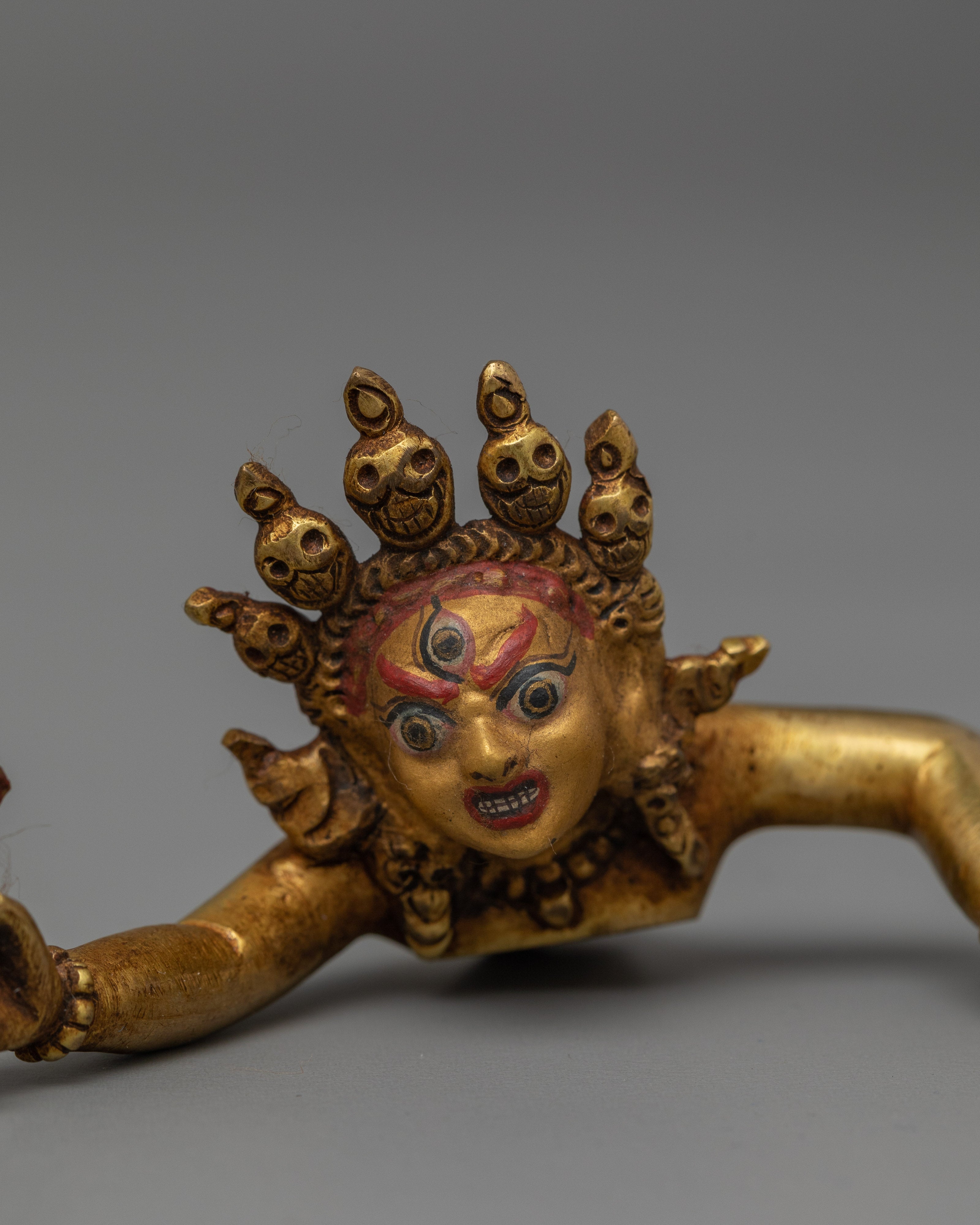 Handcarved Vajrakilaya Buddhist Statue | Symbol of Power and Protection