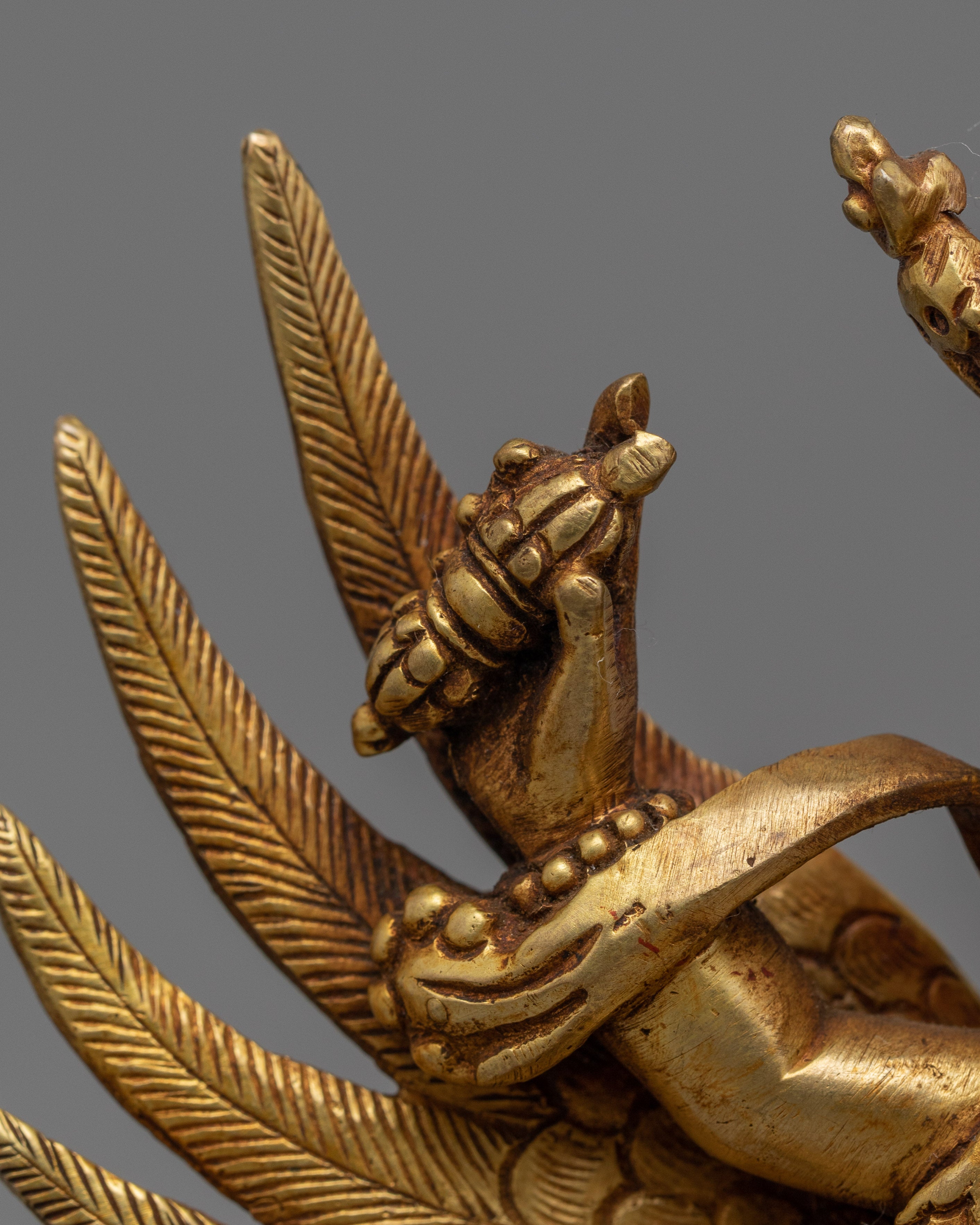 Handcarved Vajrakilaya Buddhist Statue | Symbol of Power and Protection