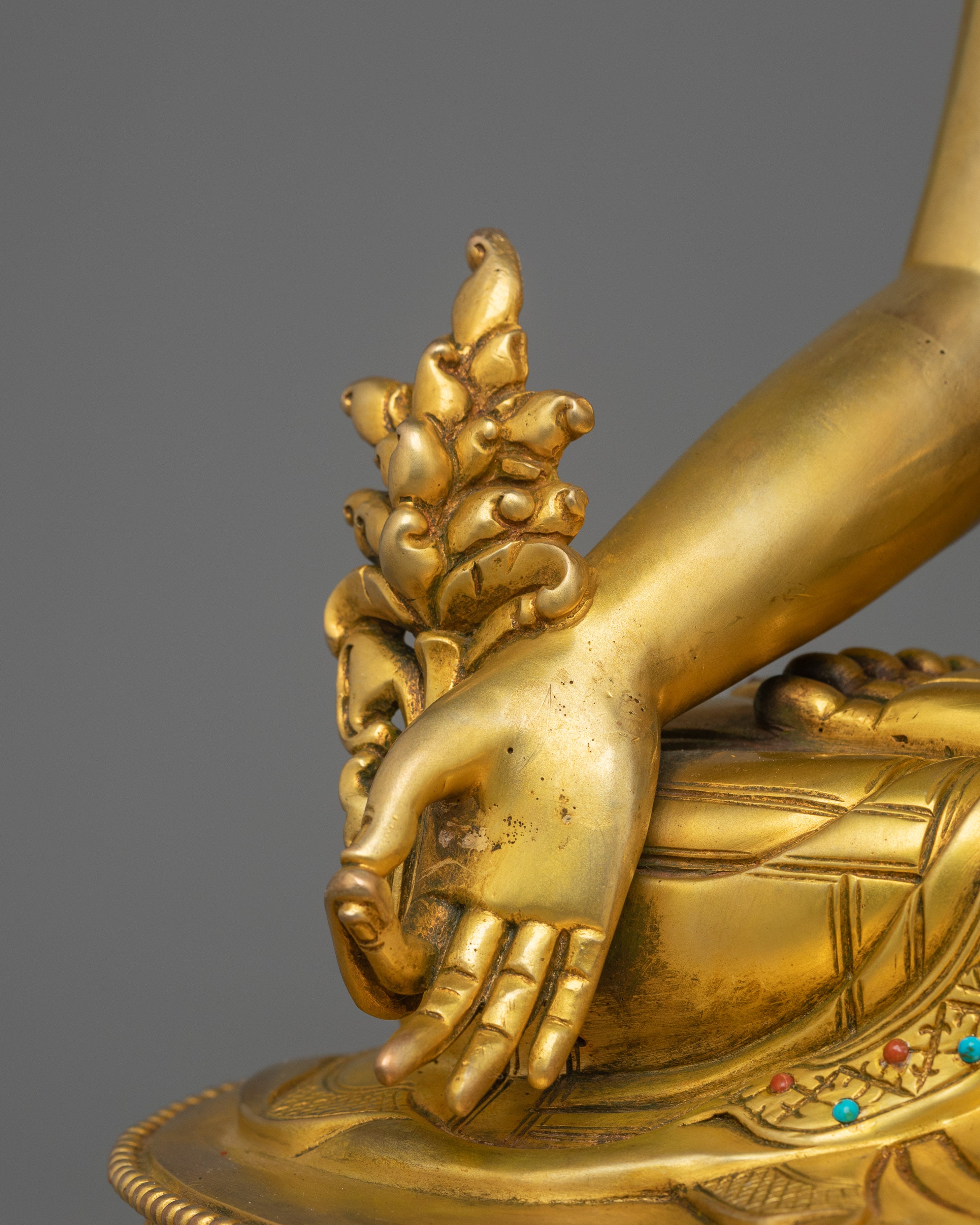 Medicine Buddha Sculpture with Beautiful Halo | Bhaisajyaguru Figurine