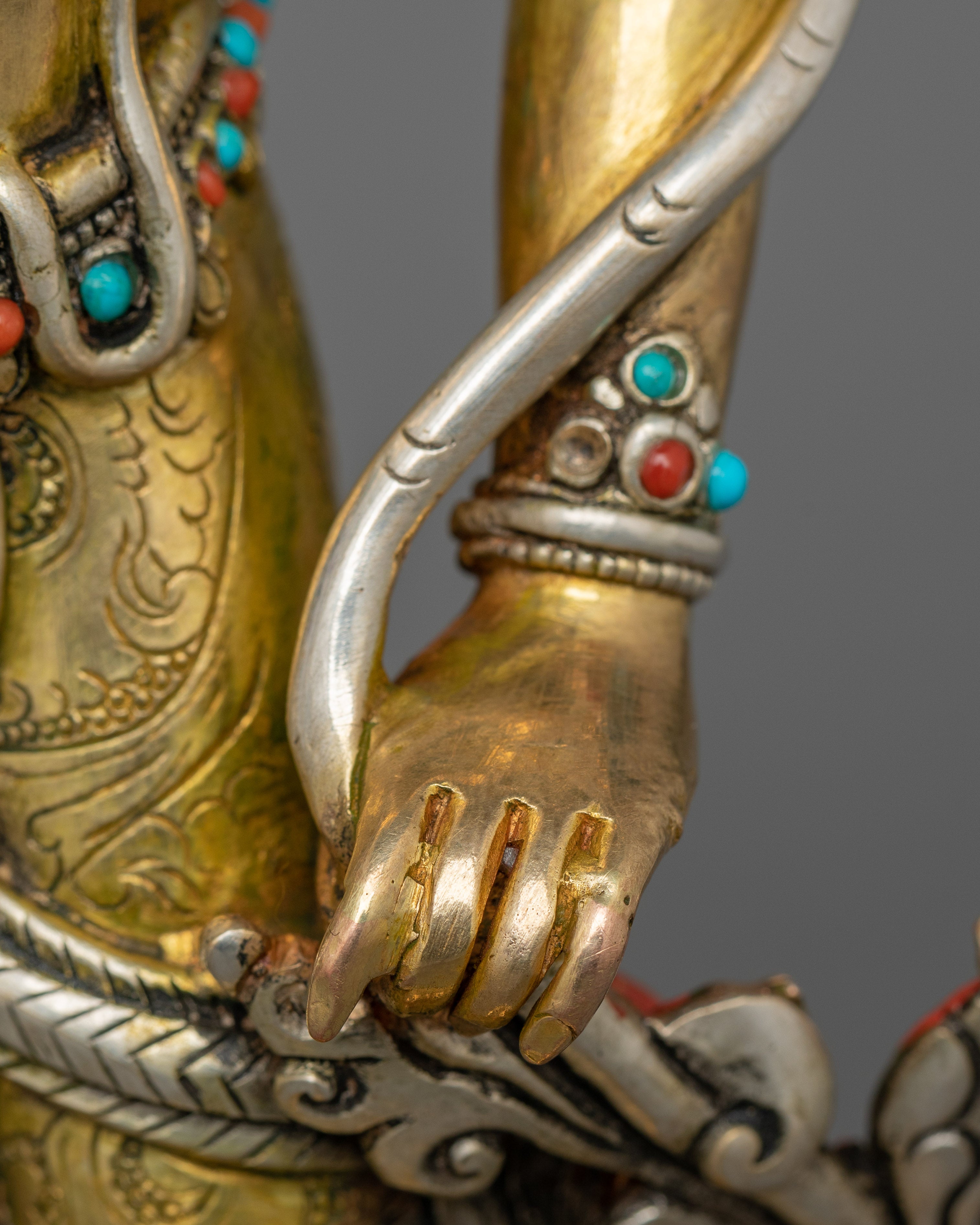 Tibetan Bodhisattva Deity Lokeshwor Statue | Protector of the World, Symbol of Compassion