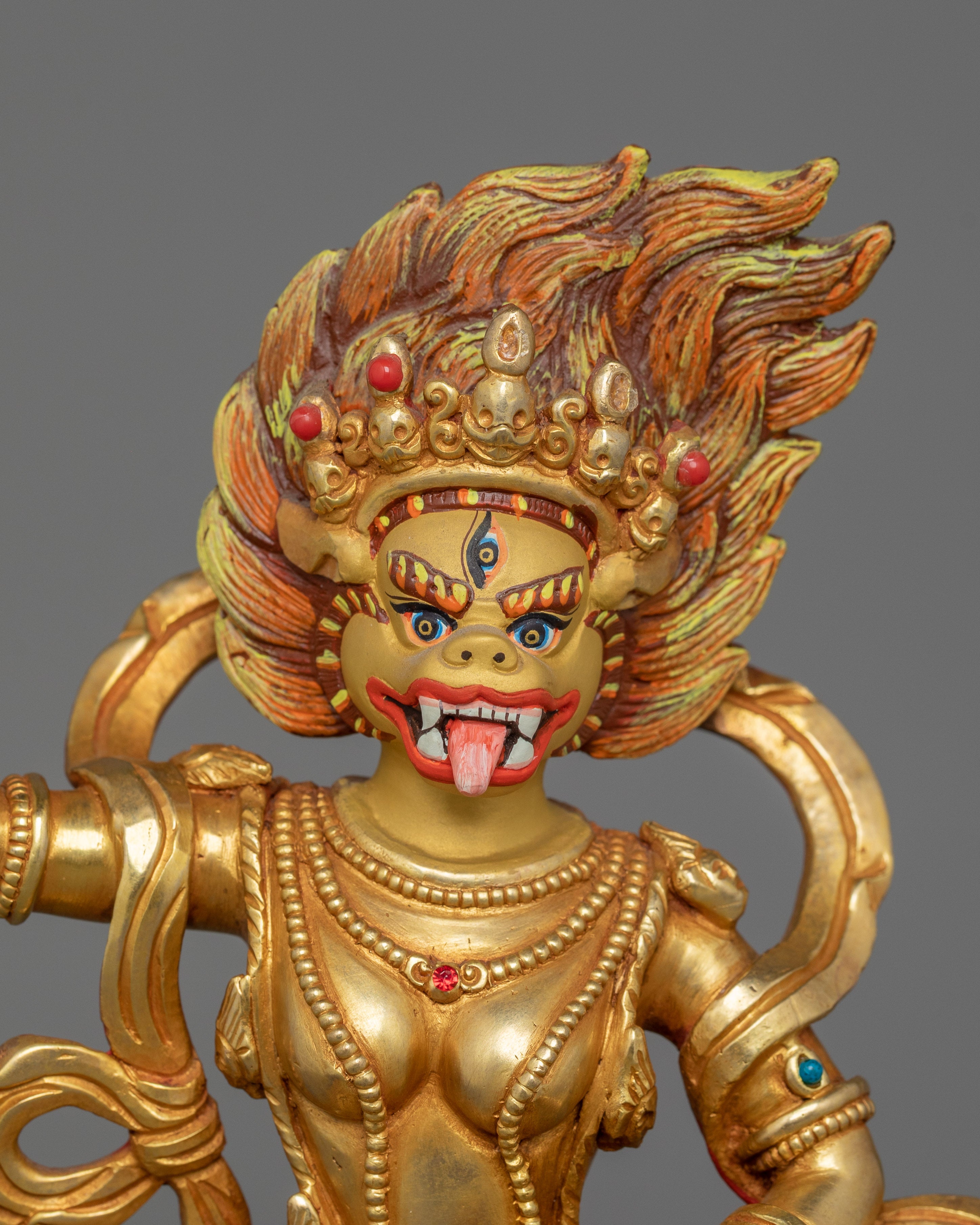 Lion-Faced Dakini Simhamukha Figurine | Fierce Protector and Dharma Defender