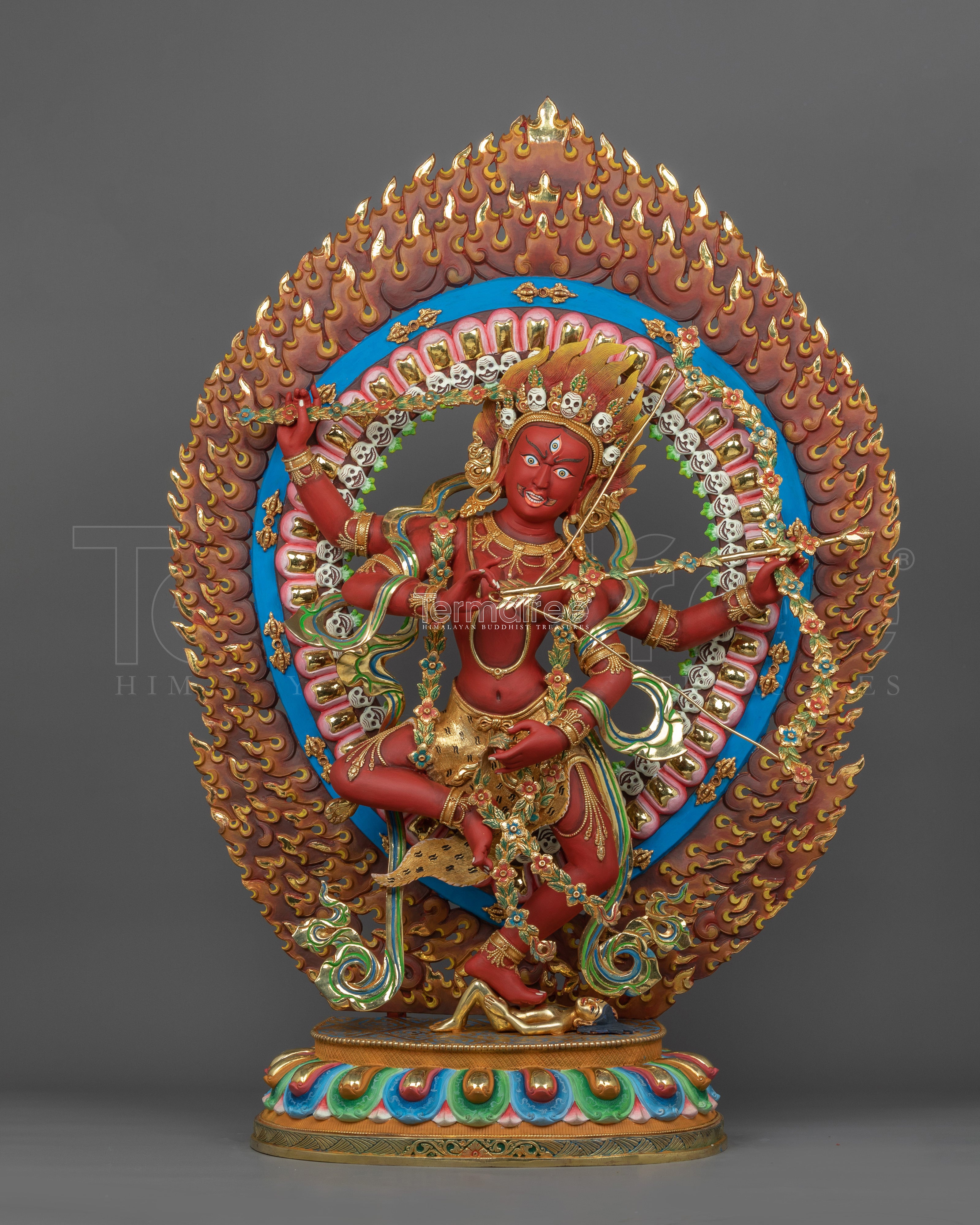 Red Body Kurukulla Figurine | Tibetan Himalayan Treasure