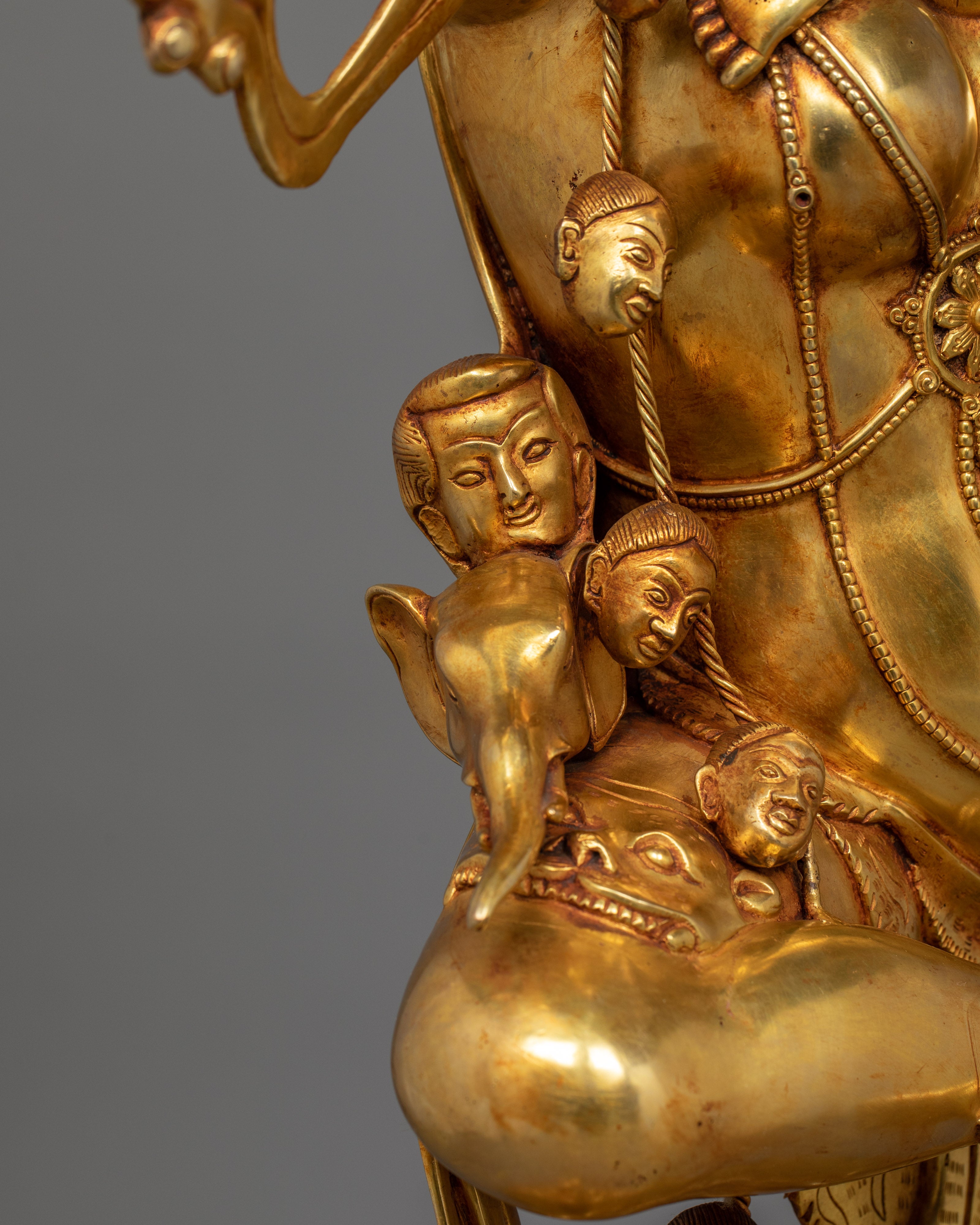 Handmade Golden Statue of Troma Nagmo | Symbol of Power, and Spiritual Transformation
