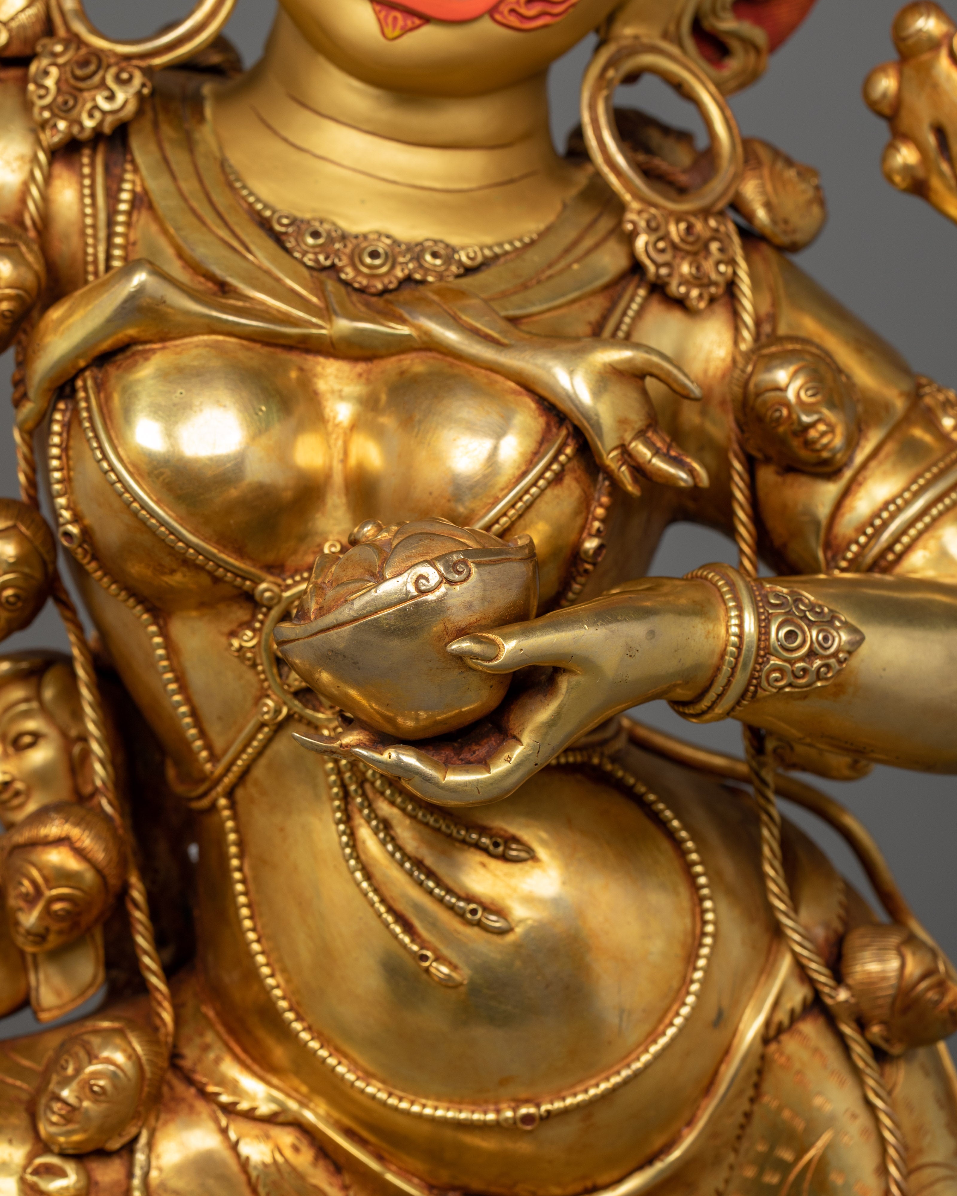 Handmade Golden Statue of Troma Nagmo | Symbol of Power, and Spiritual Transformation