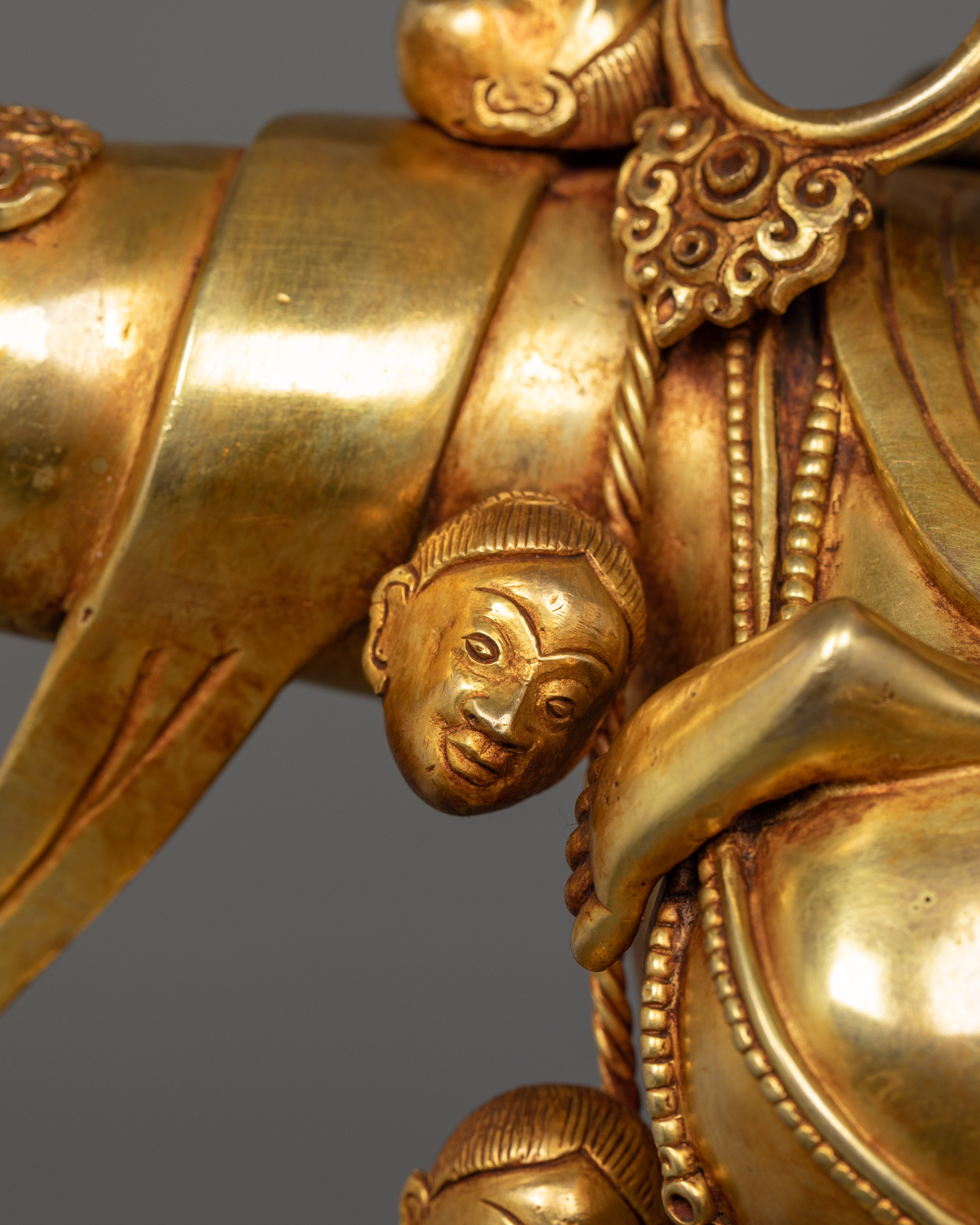 Handmade Golden Statue of Troma Nagmo | Symbol of Power, and Spiritual Transformation