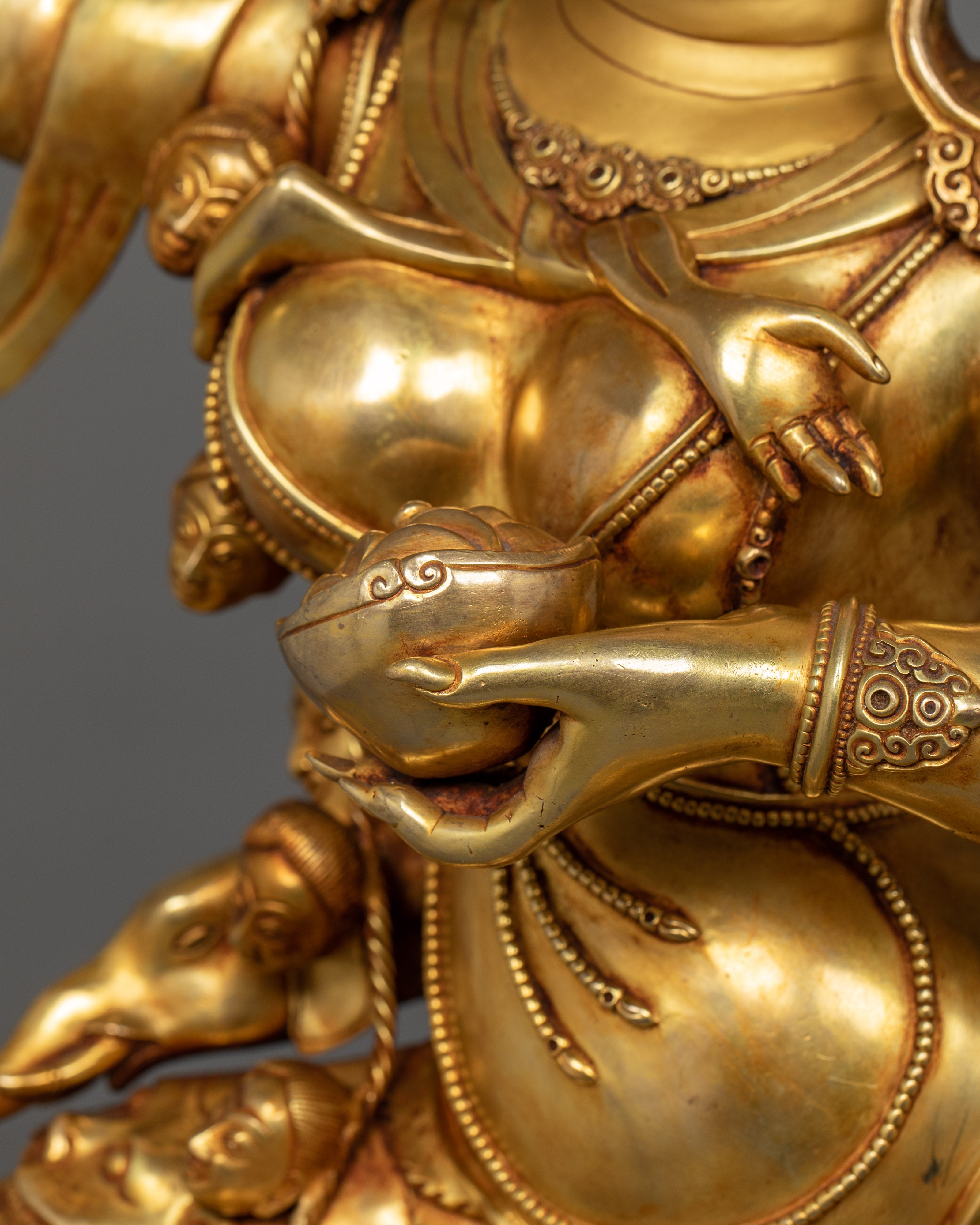 Handmade Golden Statue of Troma Nagmo | Symbol of Power, and Spiritual Transformation