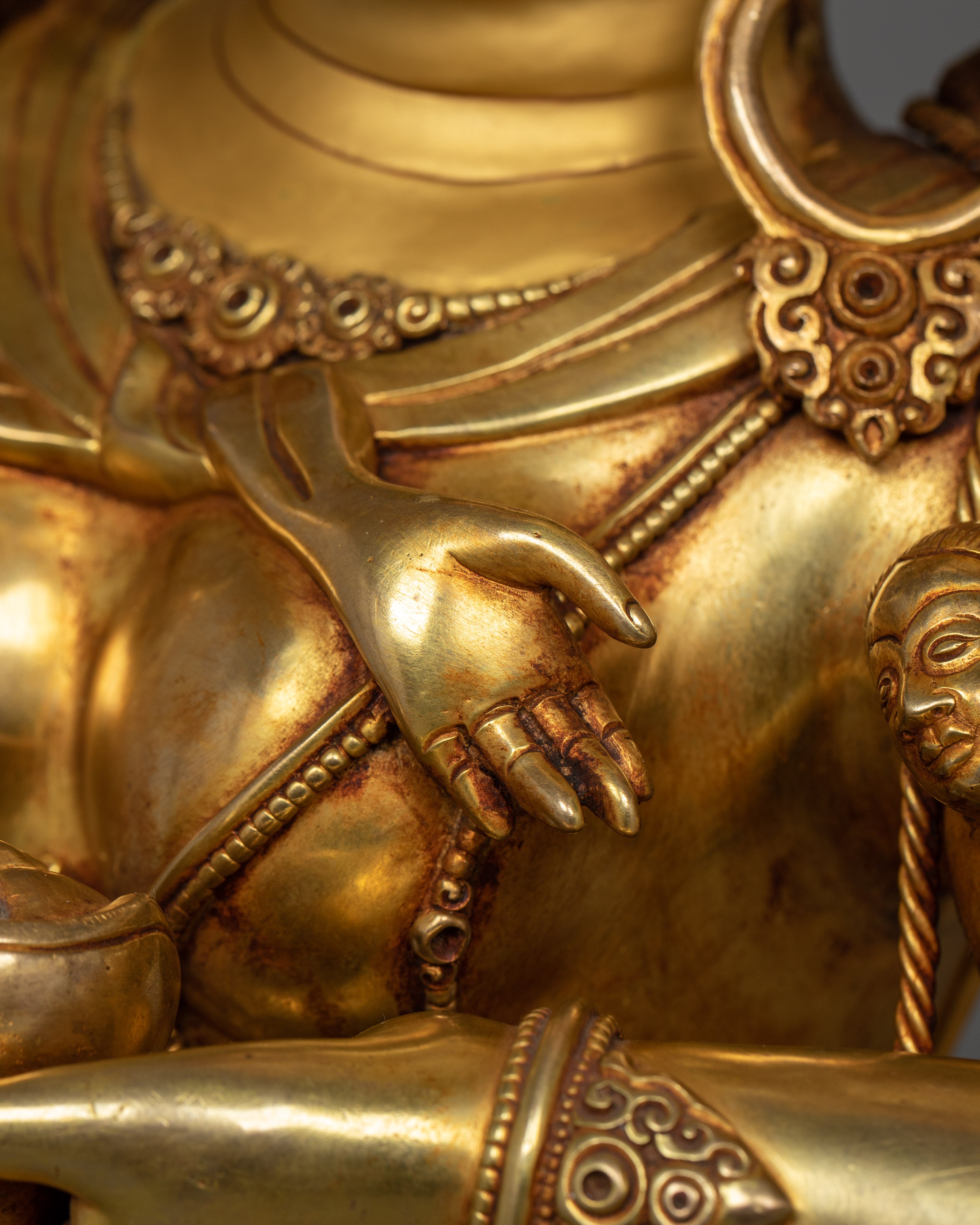Handmade Golden Statue of Troma Nagmo | Symbol of Power, and Spiritual Transformation