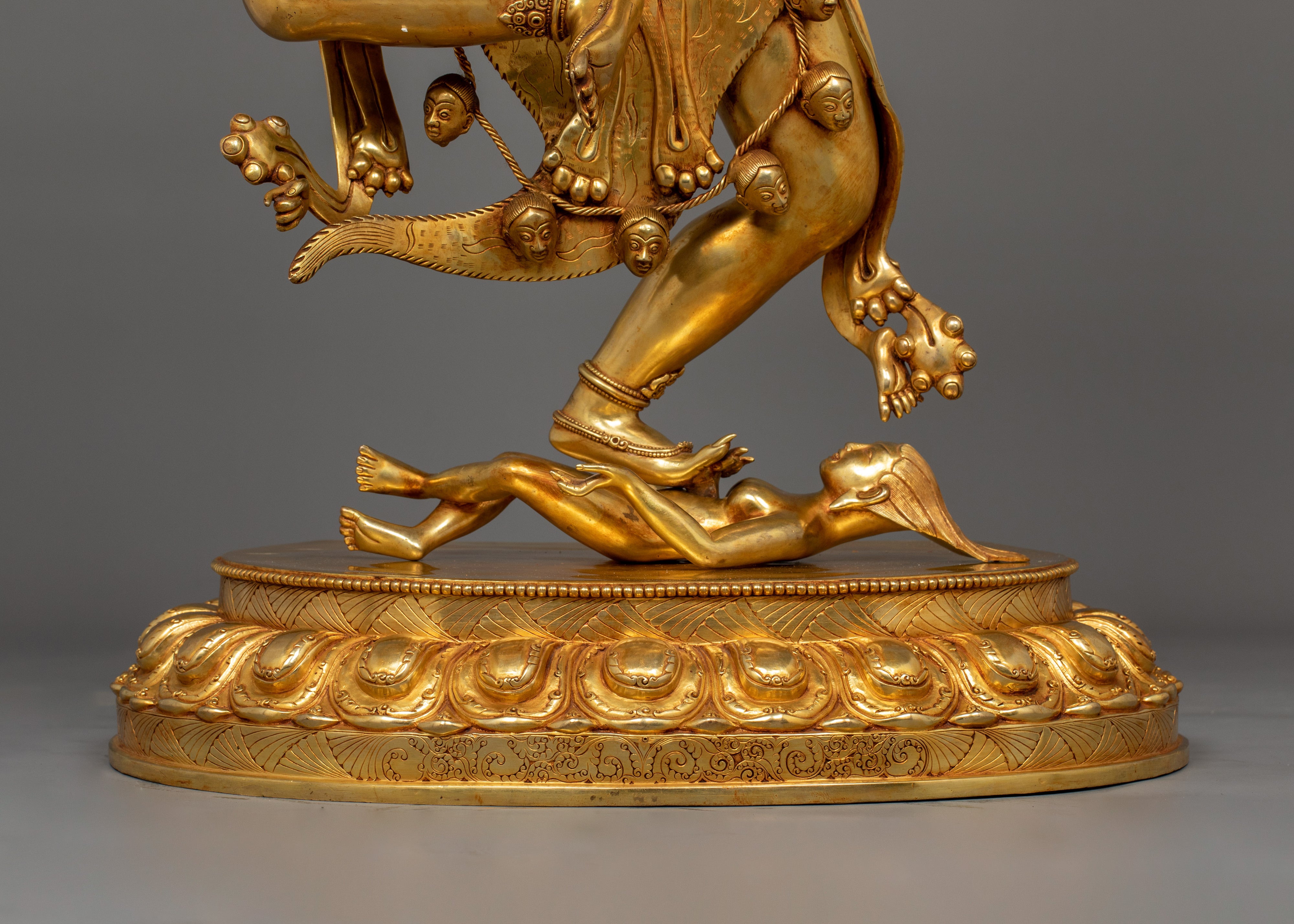 Handmade Golden Statue of Troma Nagmo | Symbol of Power, and Spiritual Transformation