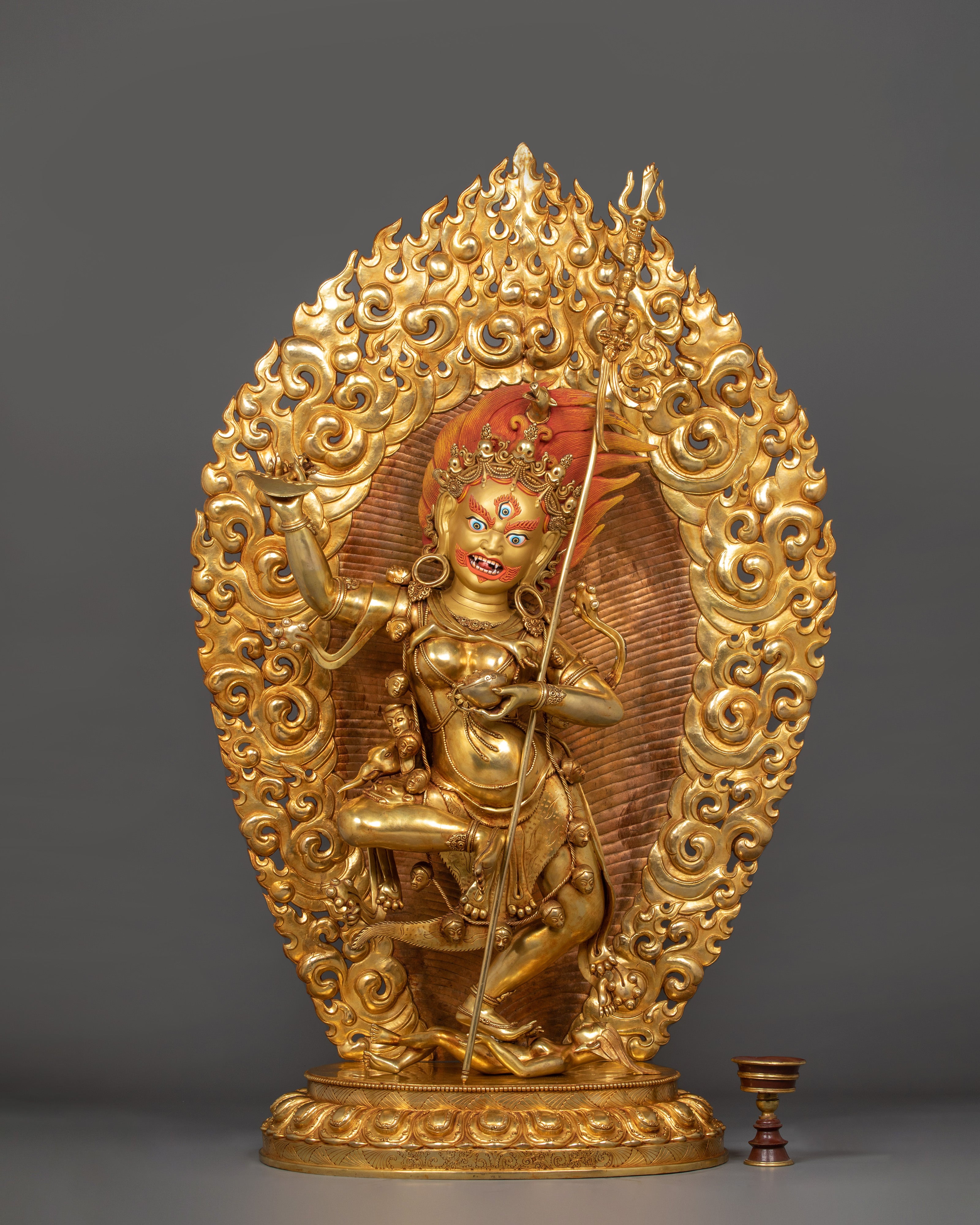 Handmade Golden Statue of Troma Nagmo | Symbol of Power, and Spiritual Transformation
