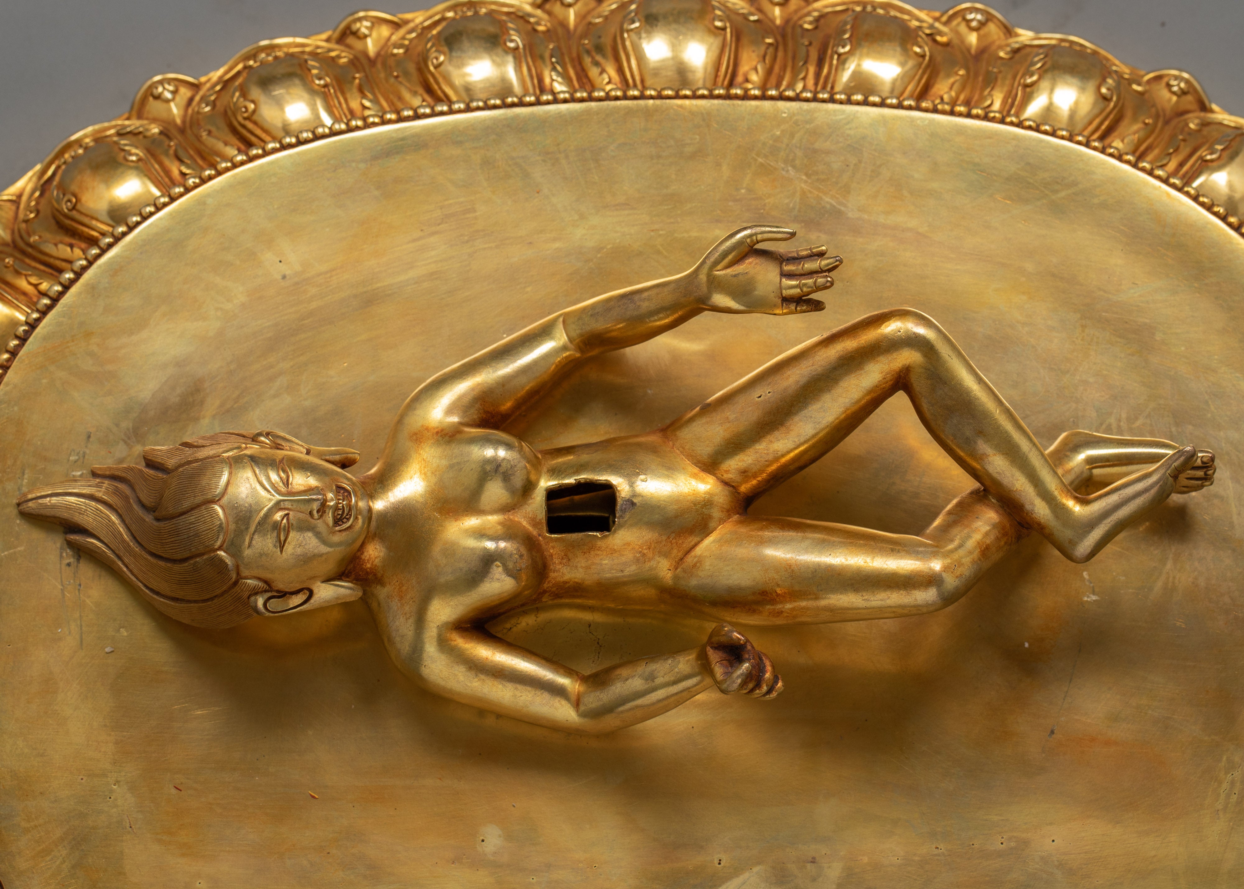 Handmade Golden Statue of Troma Nagmo | Symbol of Power, and Spiritual Transformation