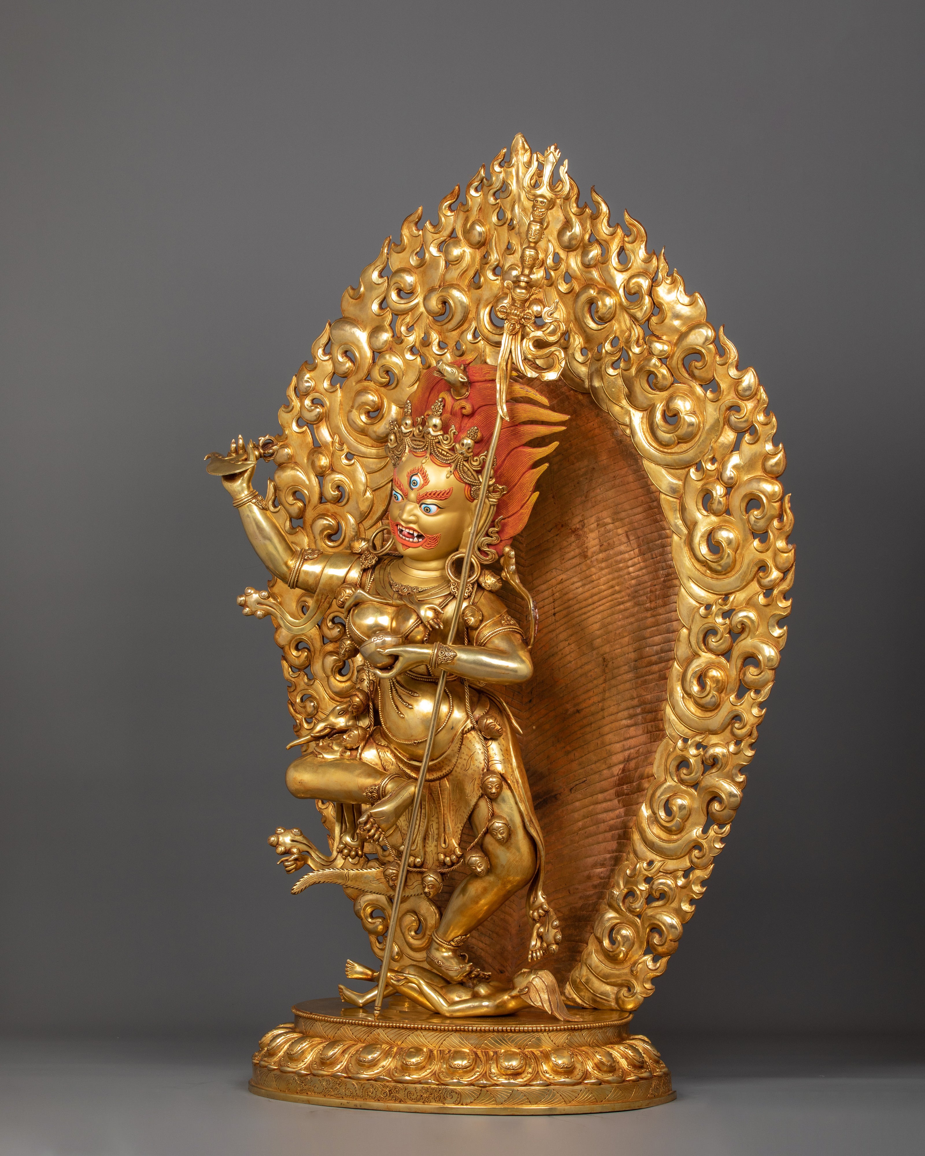 Handmade Golden Statue of Troma Nagmo | Symbol of Power, and Spiritual Transformation