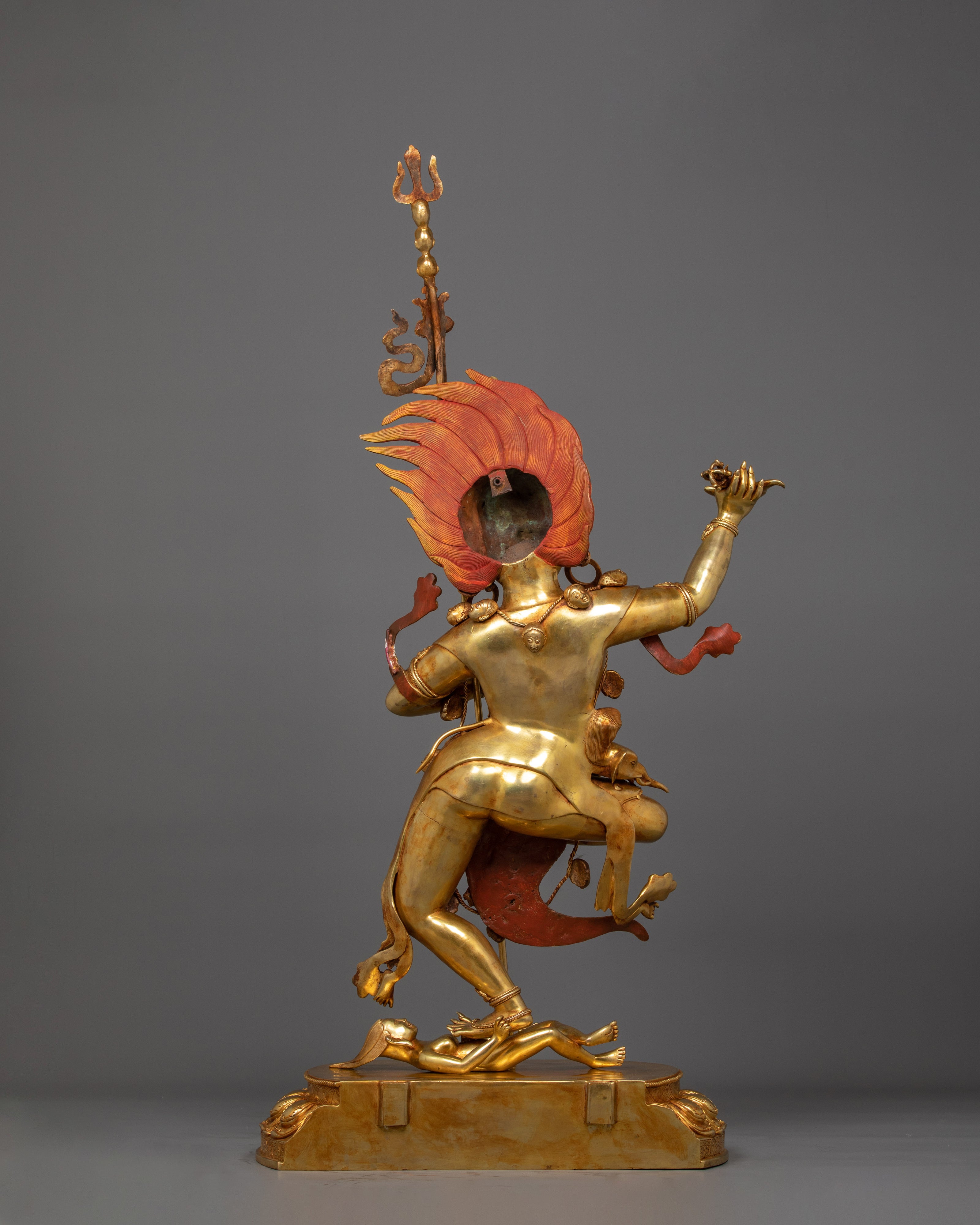 Handmade Golden Statue of Troma Nagmo | Symbol of Power, and Spiritual Transformation