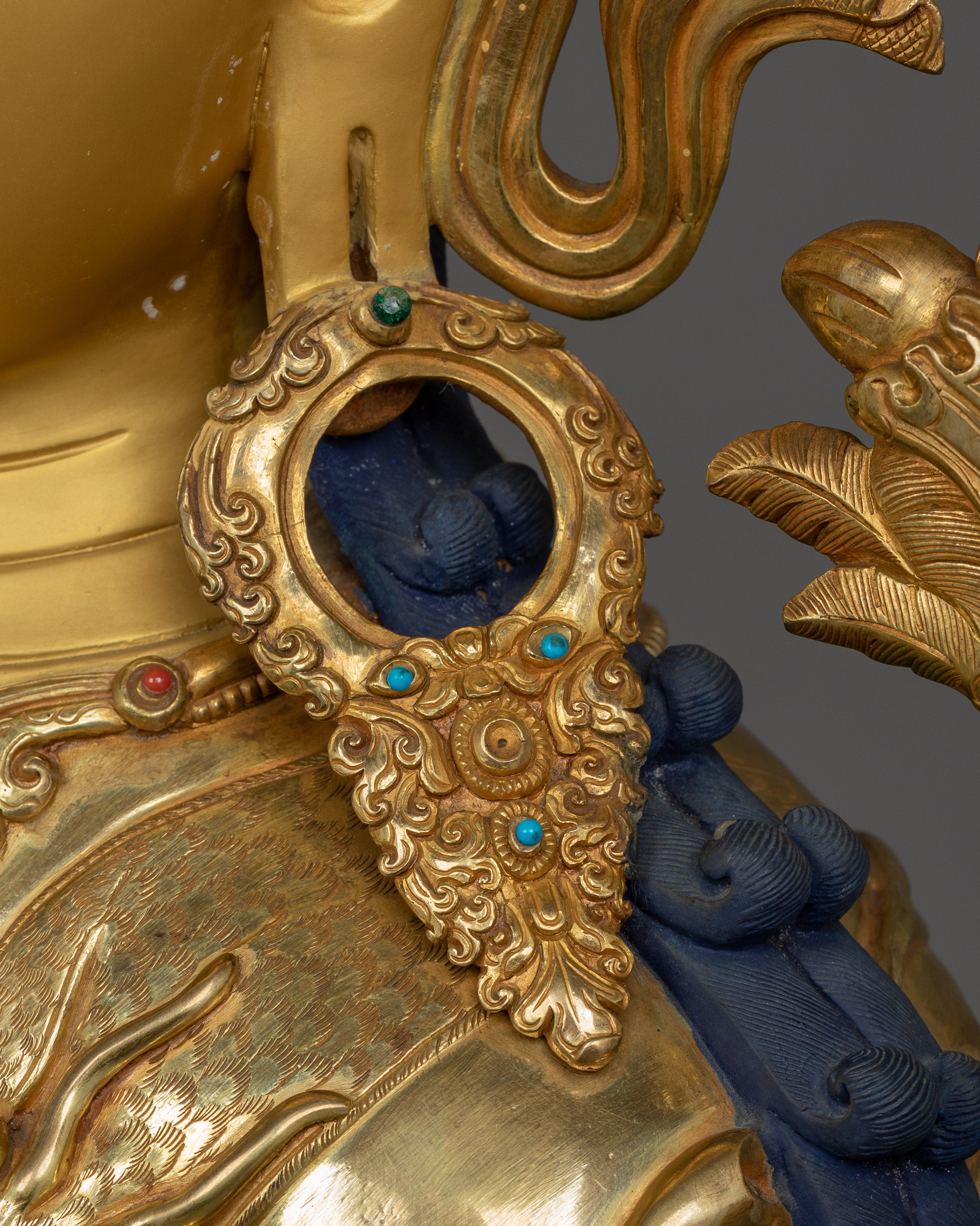 Handmade Compassion deity Chenrezig sculpture | Four Armed Deity