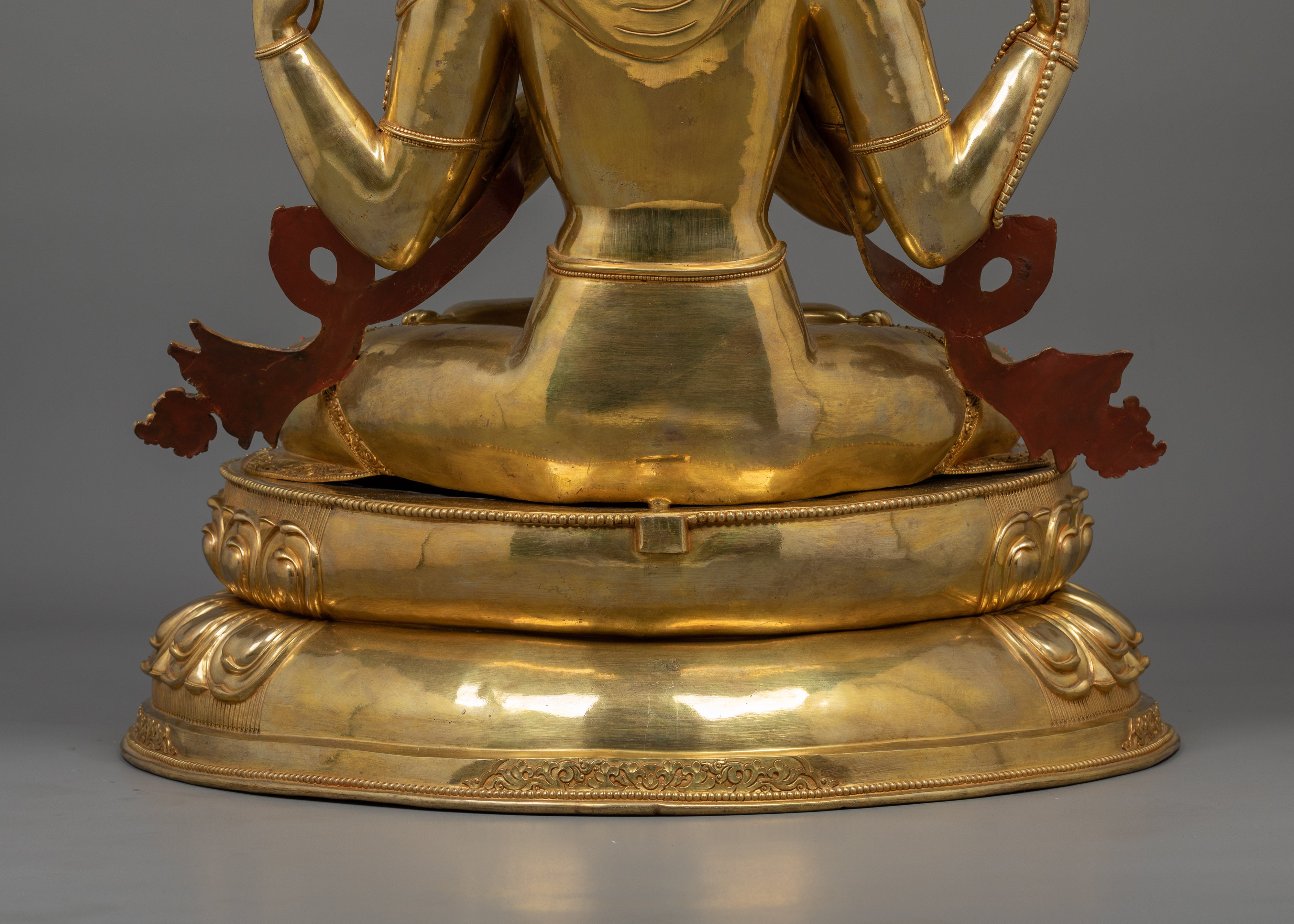 Handmade Compassion deity Chenrezig sculpture | Four Armed Deity
