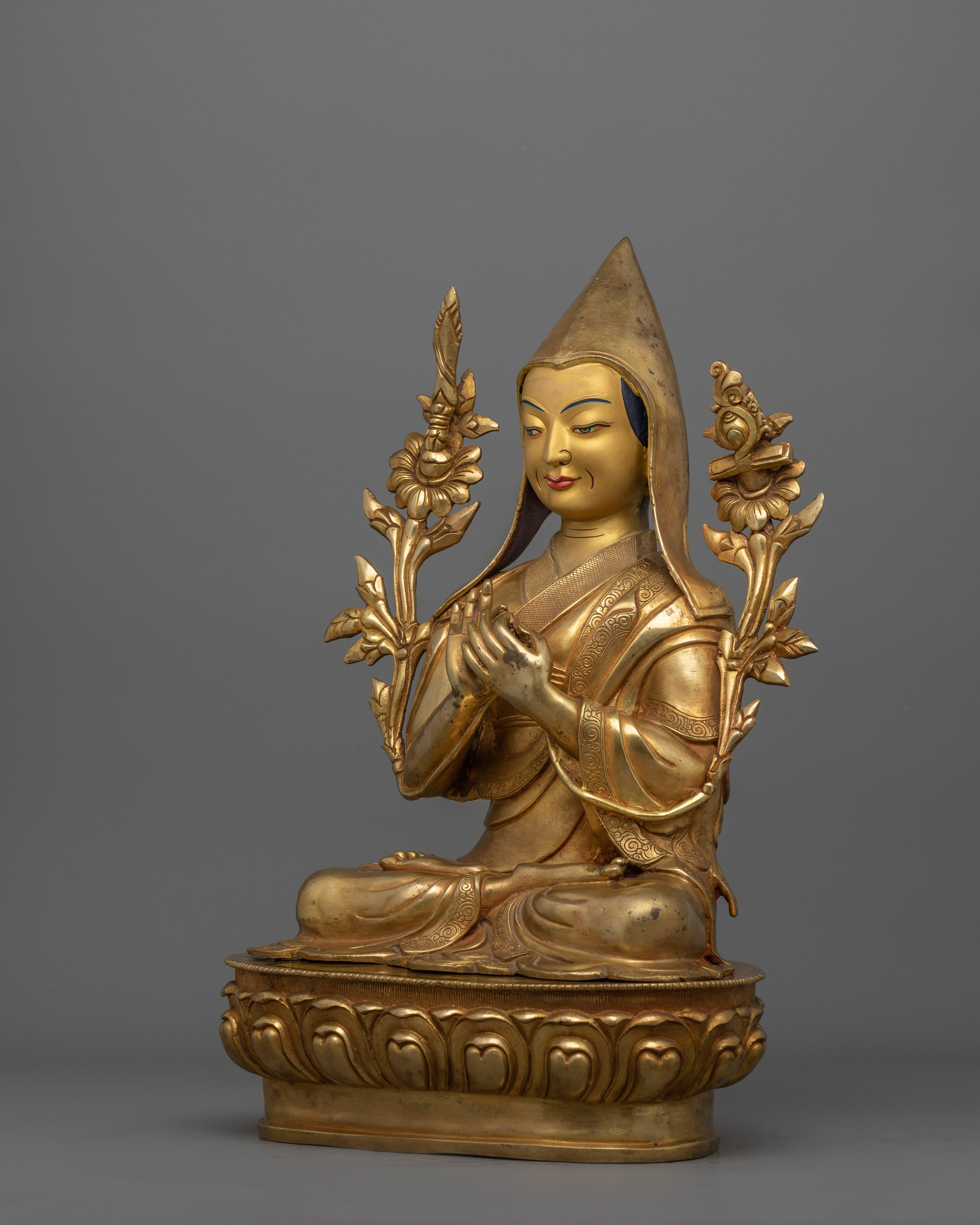 Tsongkhapa Dharma Teacher Statue | Guru of Tibetan Buddhist Teachings