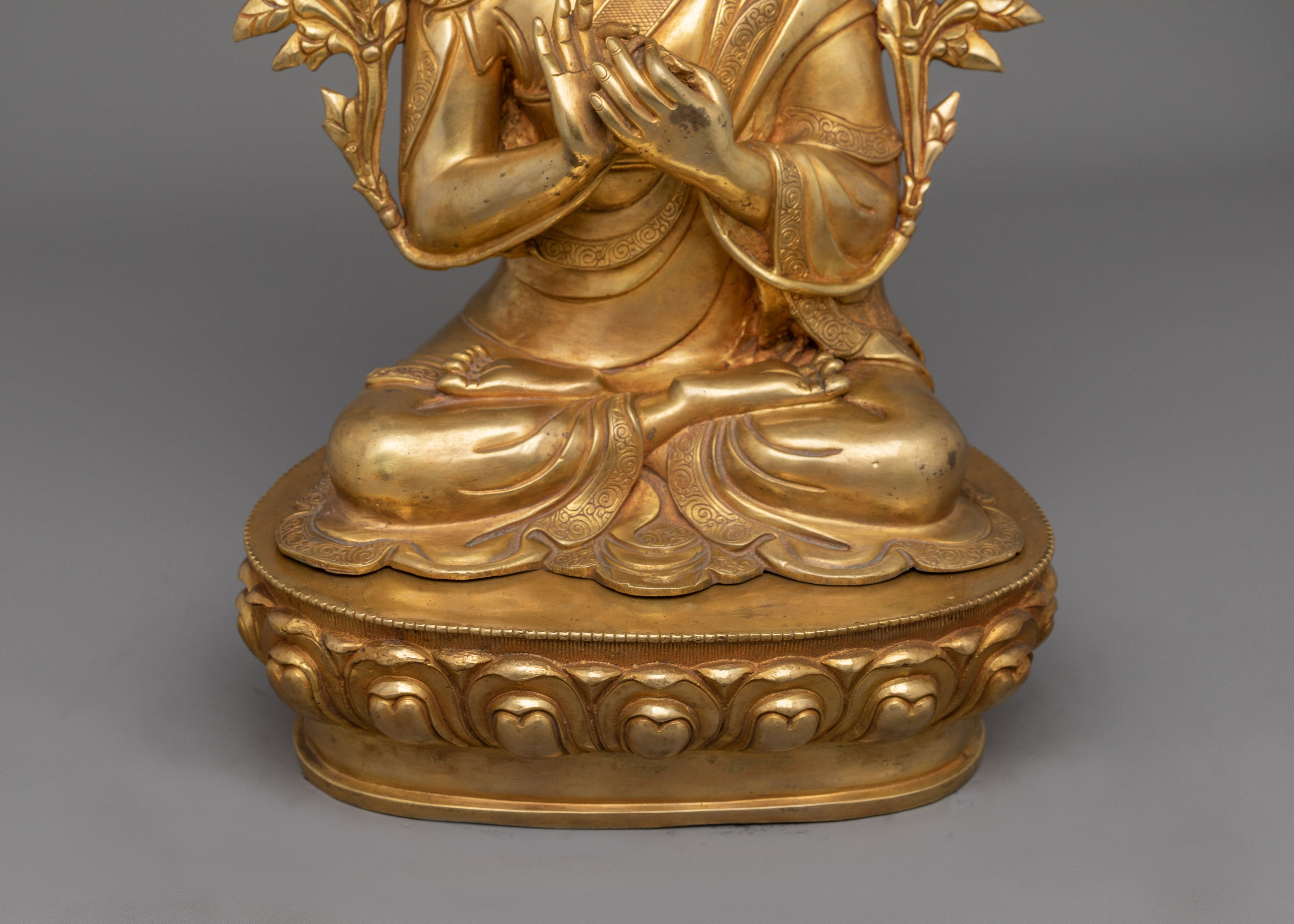 Tsongkhapa Dharma Teacher Statue | Guru of Tibetan Buddhist Teachings